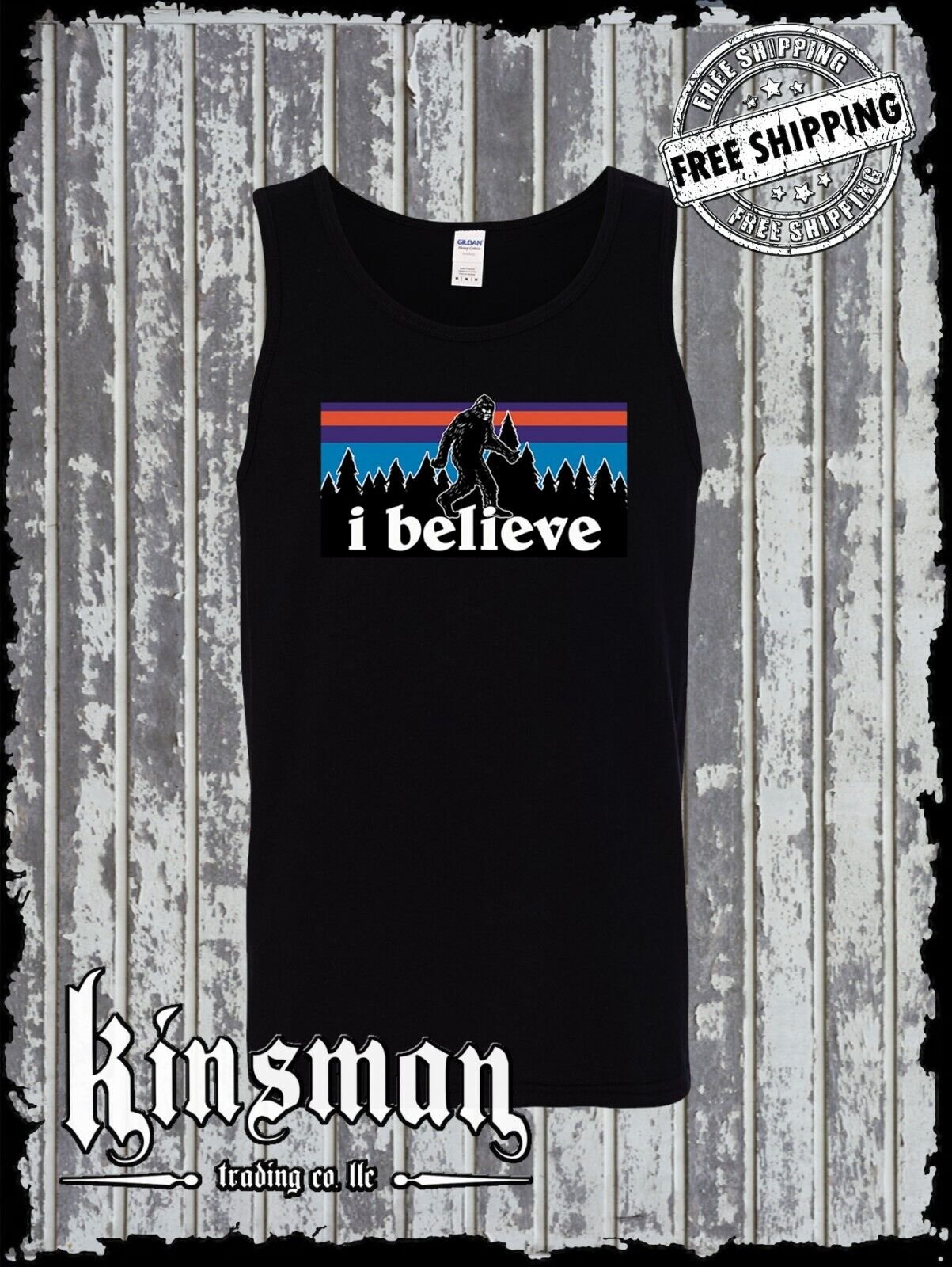 I Believe in Bigfoot Tank Top T-Shirt - Sasquatch Yeti Big Foot Search