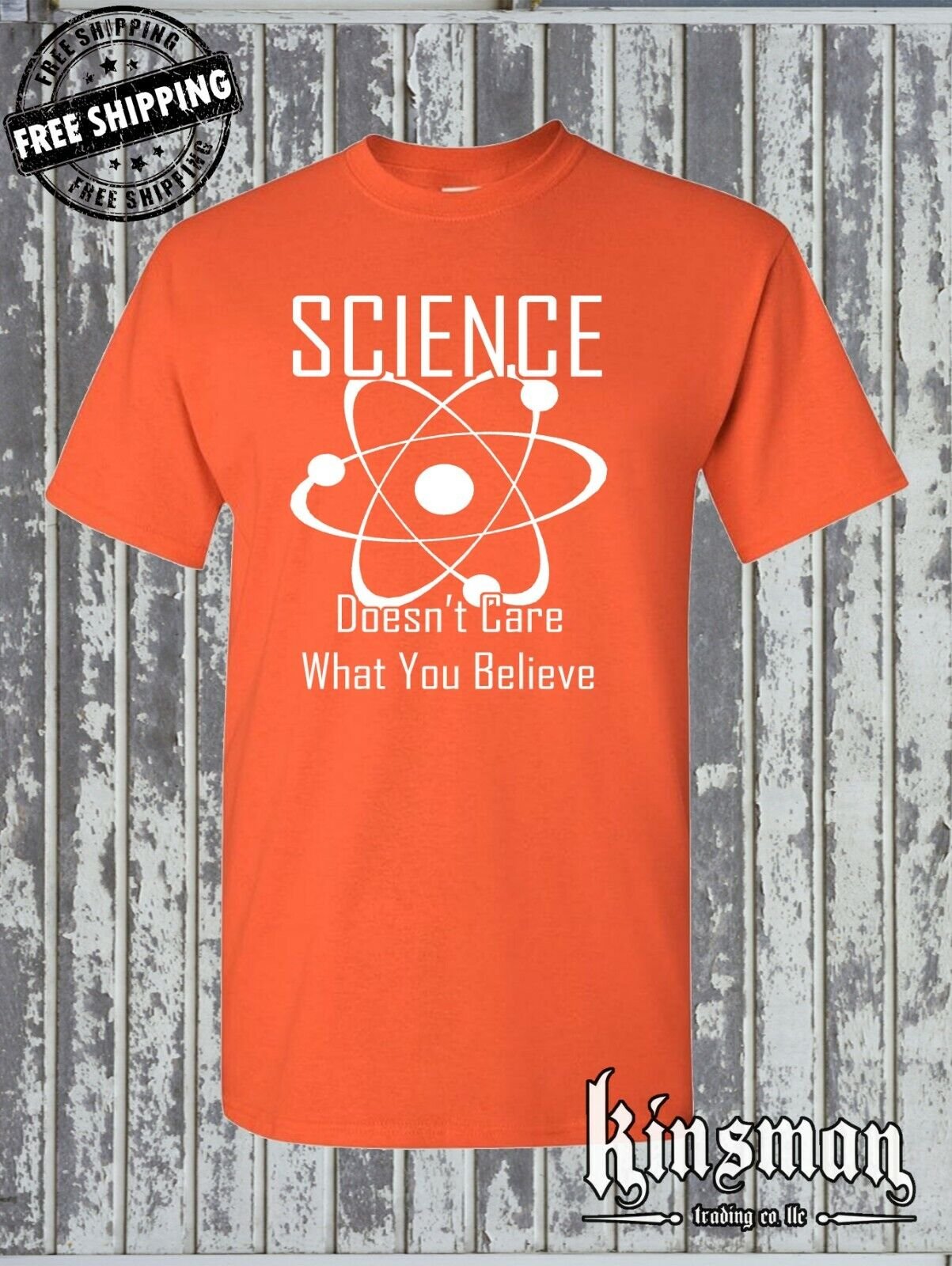 Science Doesn't Care What You Believe T-Shirt - Atom Geek Nerd College