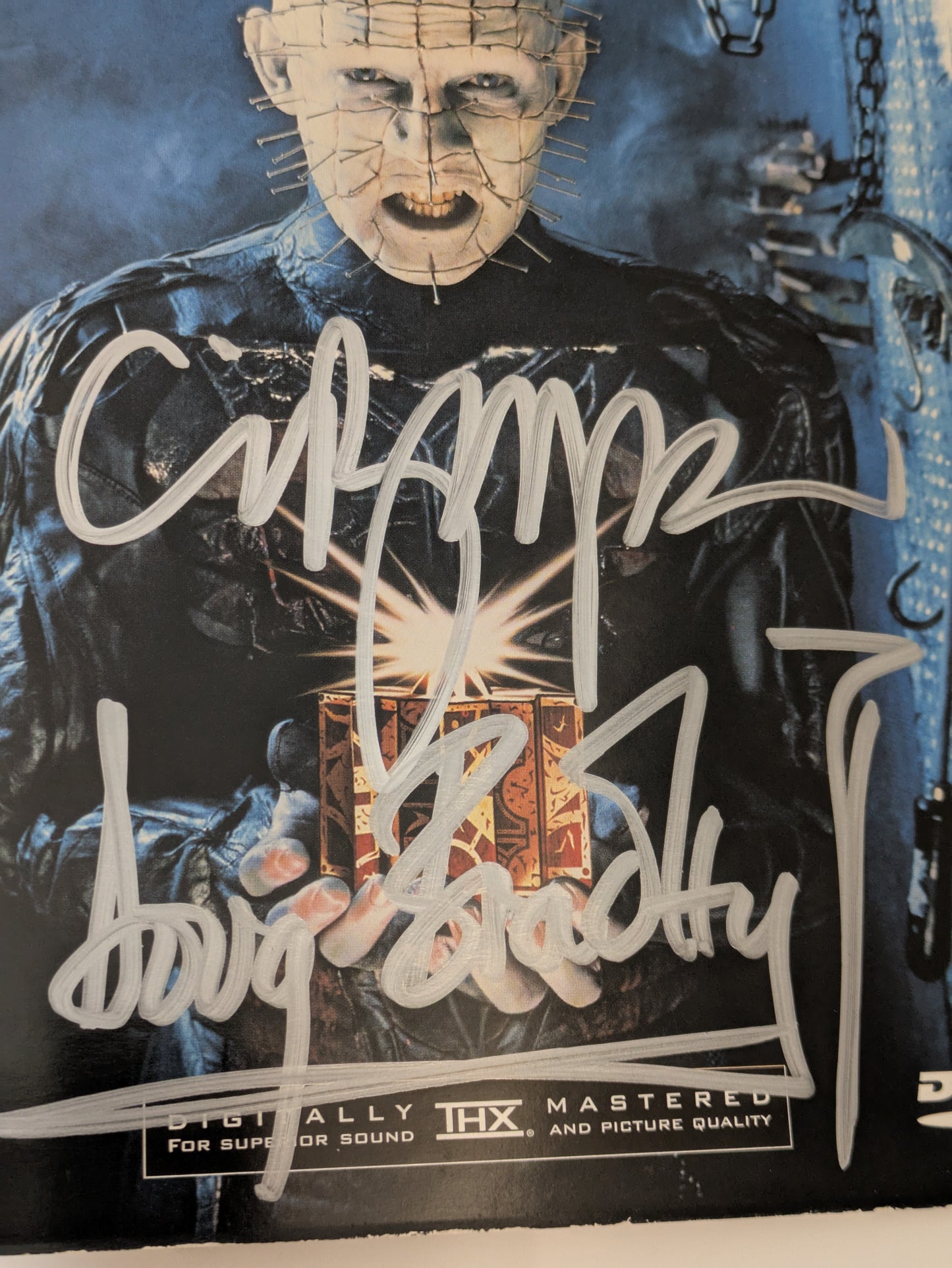 Clive Barker & Doug Bradley Signed / Autographed Hellraiser DVD Horror