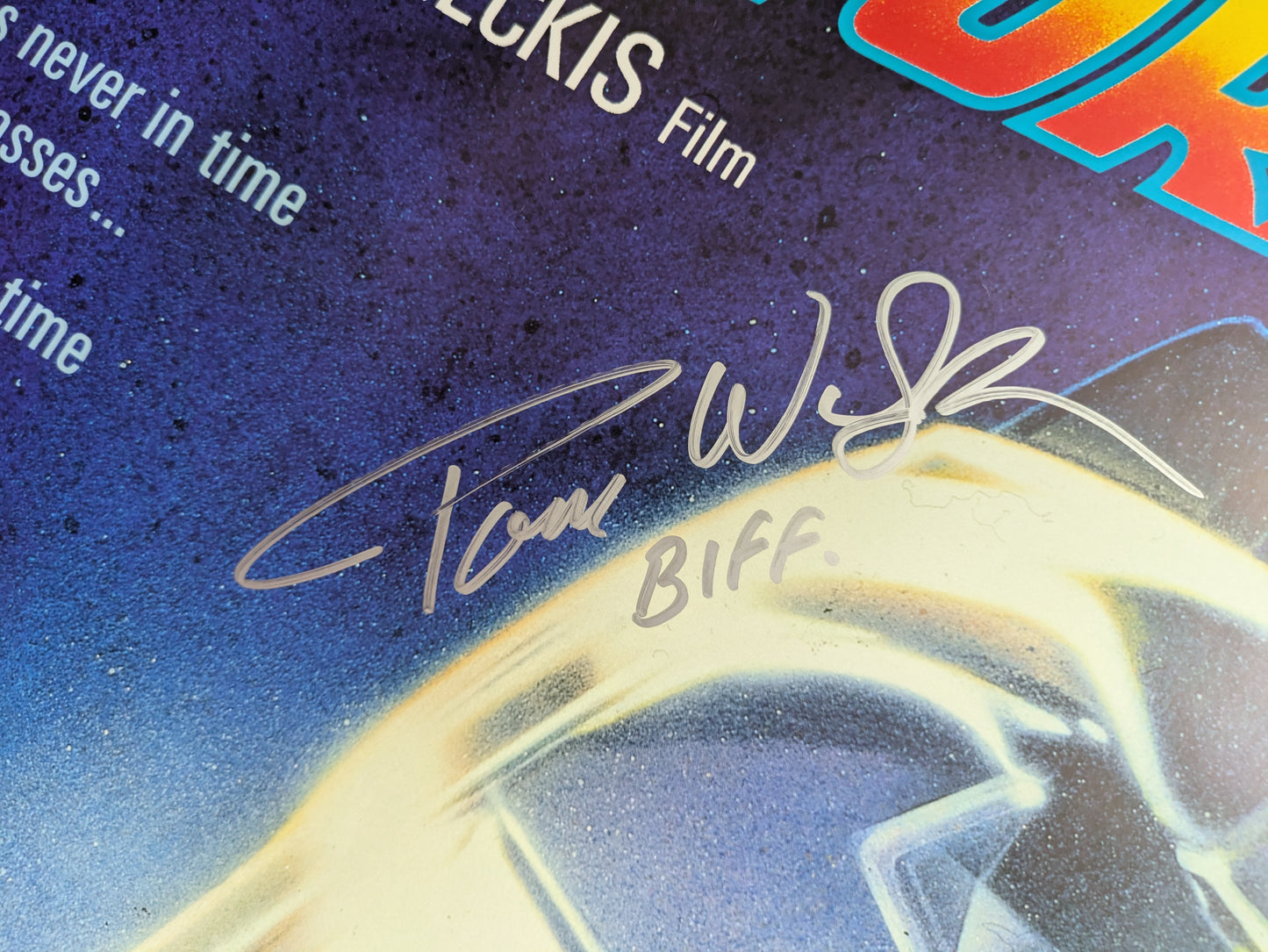 Back To The Future 27x40 Movie Poster Signed x4 Michael J Fox Christopher Lloyd