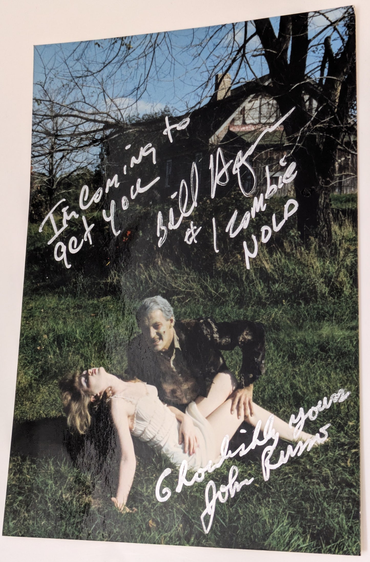 Night of the Living Dead 4x6 Photo Signed by Bill Hinzman & John Russo Horror
