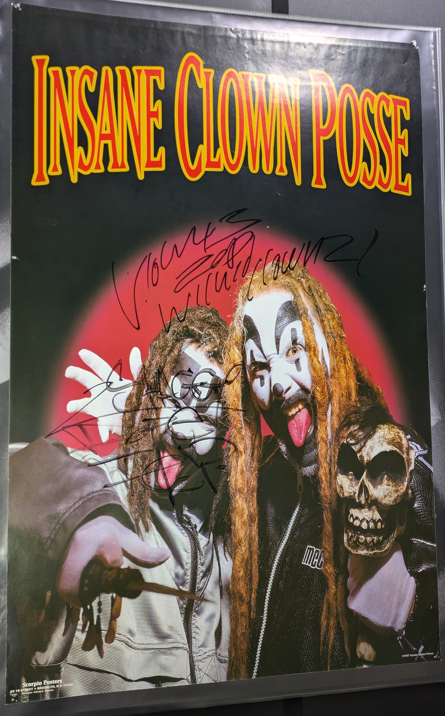 Insane Clown Posse Signed Poster 24x36 Great Milenko 1997 Scorpio