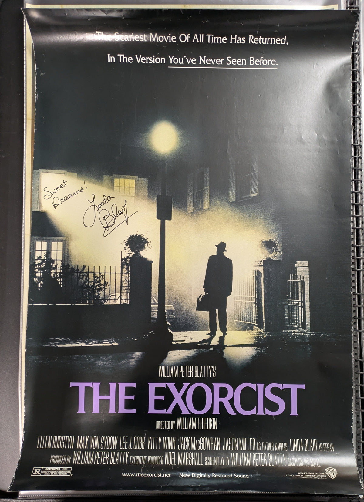 The Exorcist 27x40 D/S Poster Signed By Linda Blair 2000 Re-release One Sheet
