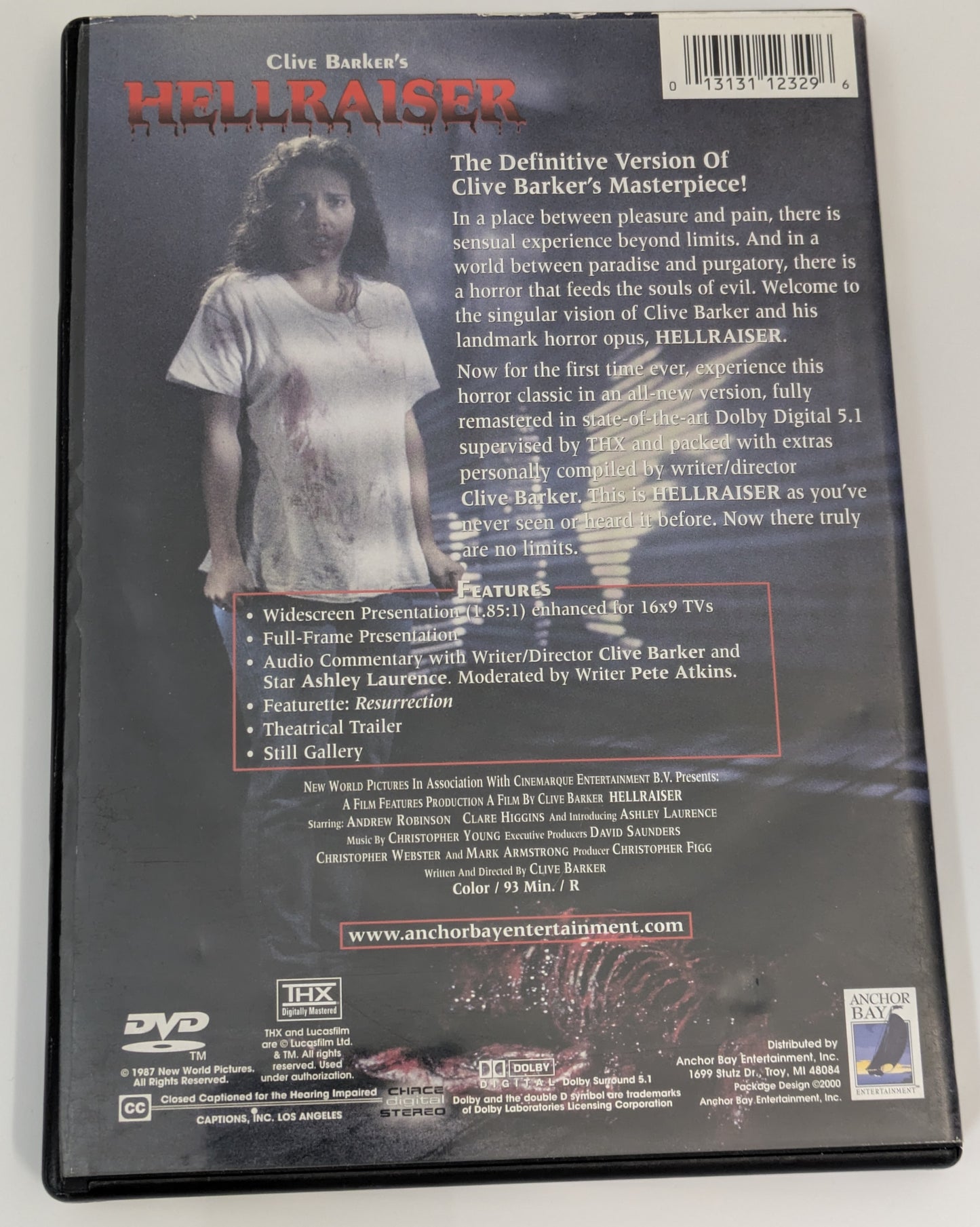 Clive Barker & Doug Bradley Signed / Autographed Hellraiser DVD Horror