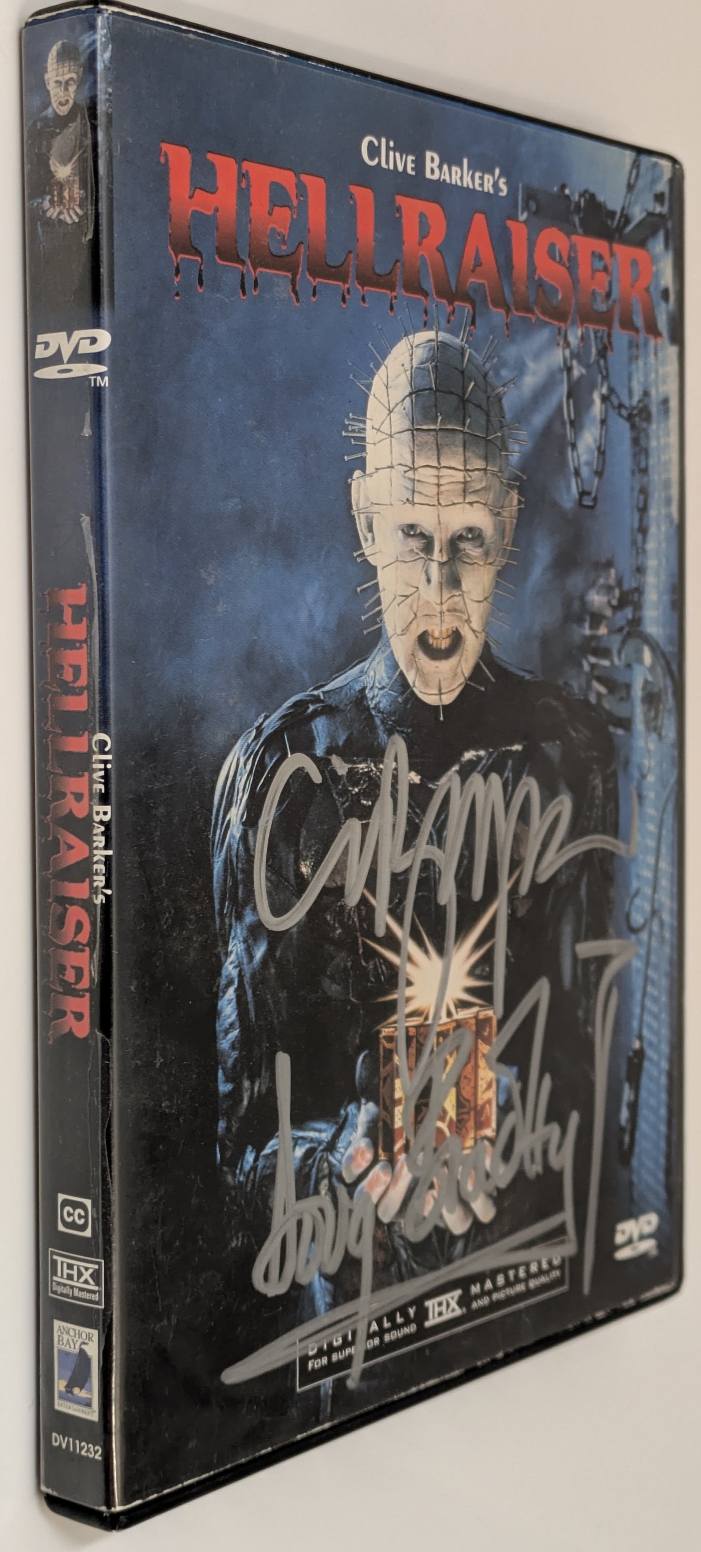 Clive Barker & Doug Bradley Signed / Autographed Hellraiser DVD Horror