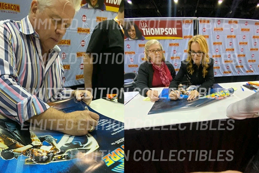 Back To The Future 27x40 Movie Poster Signed x4 Michael J Fox Christopher Lloyd