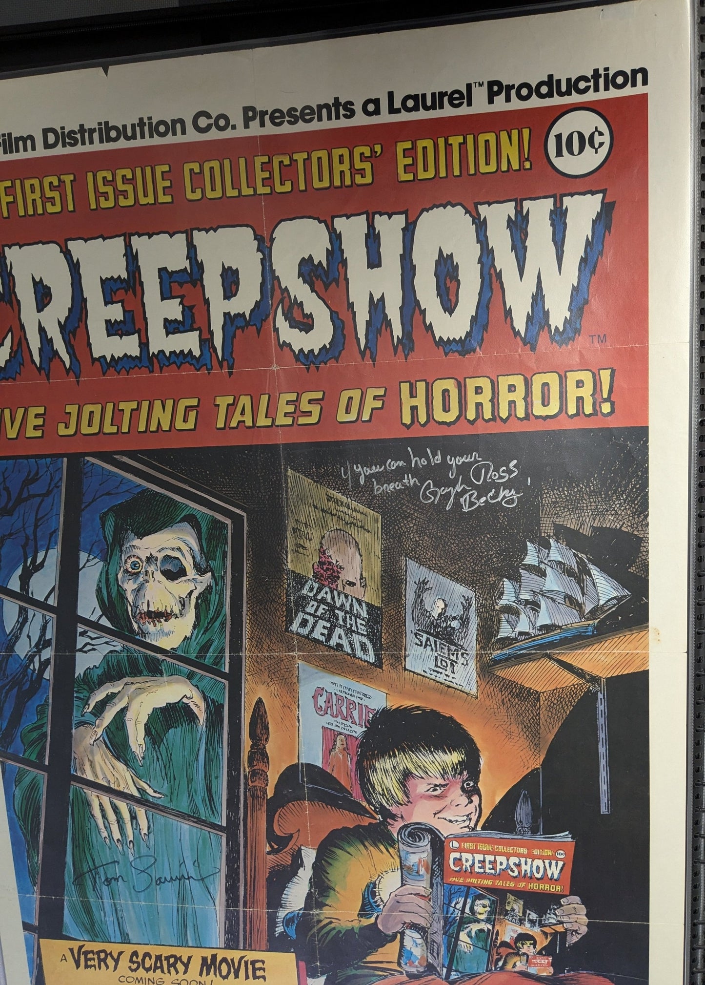 Original Creepshow 1981 One Sheet 27x41 Movie Poster Signed X3 George A Romero