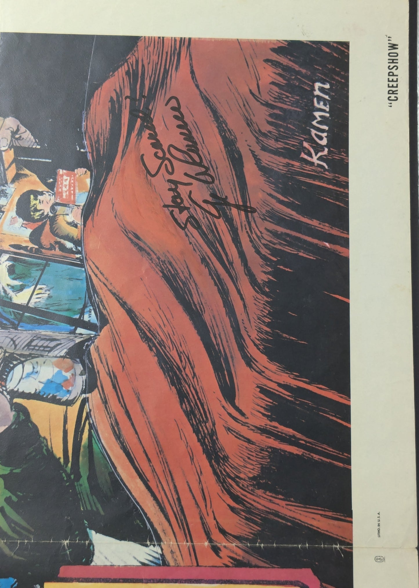 Original Creepshow 1981 One Sheet 27x41 Movie Poster Signed X3 George A Romero
