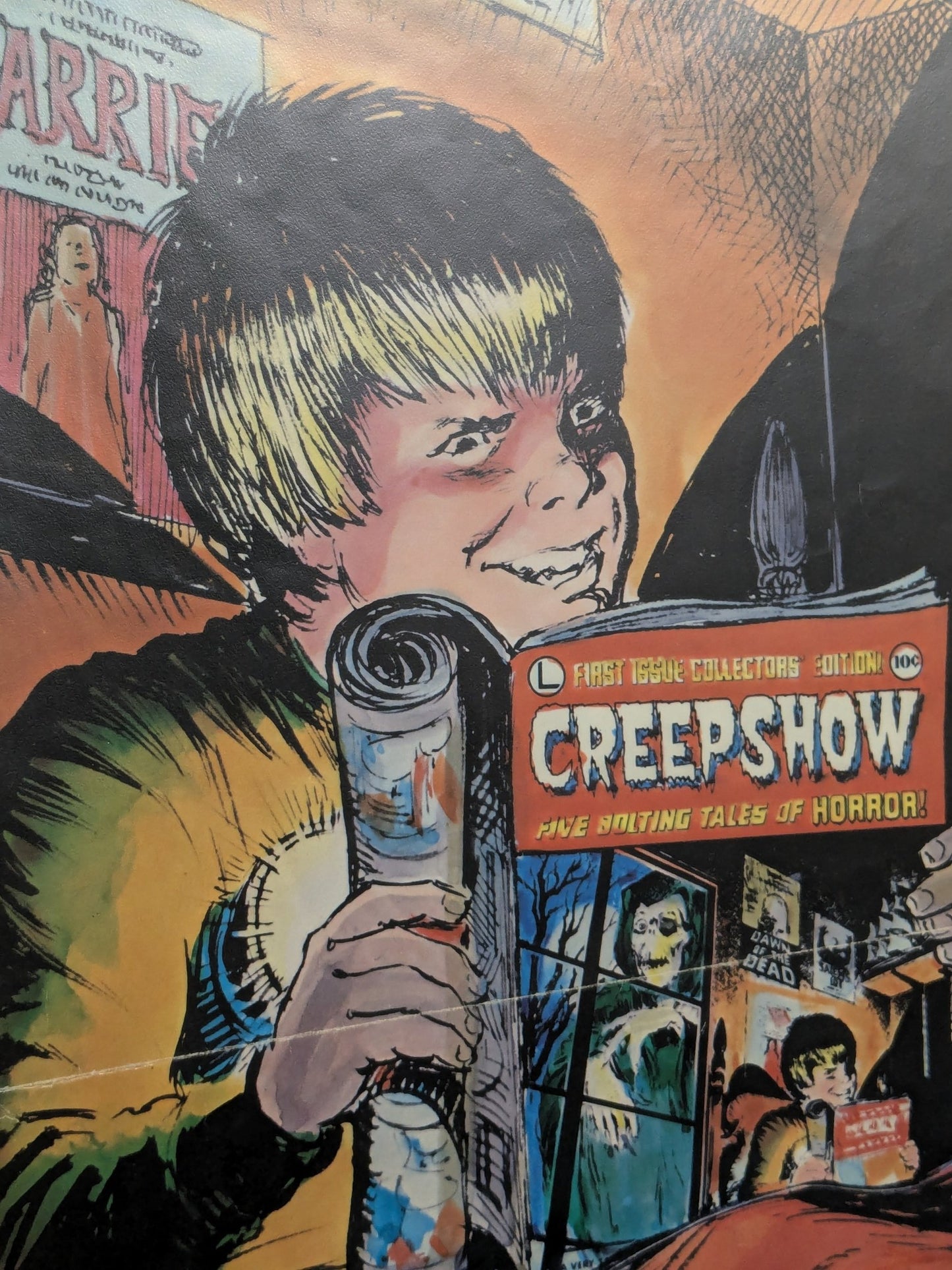 Original Creepshow 1981 One Sheet 27x41 Movie Poster Signed X3 George A Romero