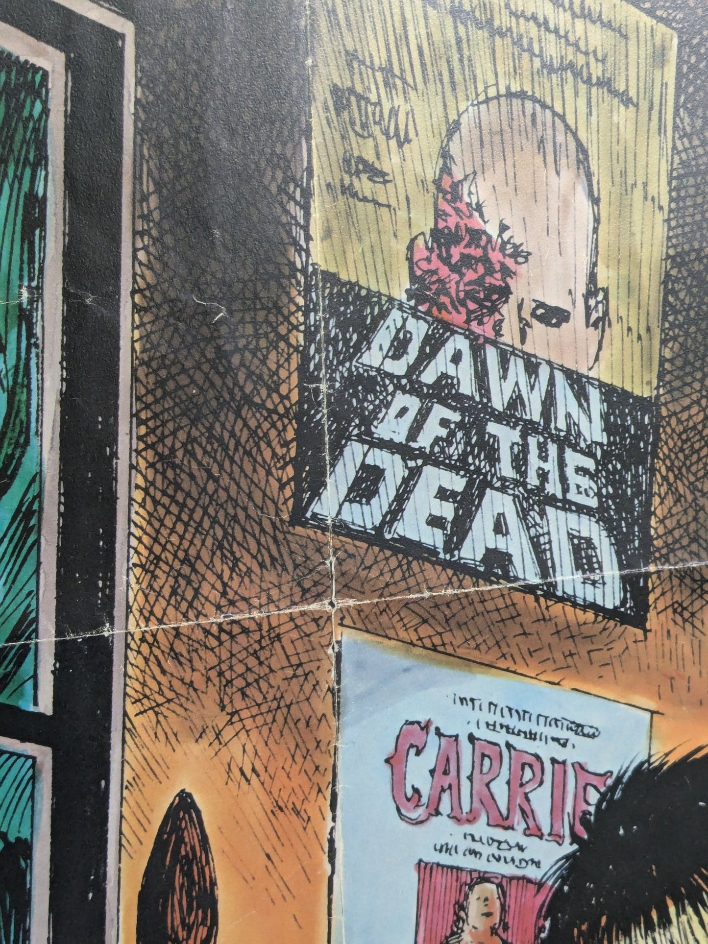 Original Creepshow 1981 One Sheet 27x41 Movie Poster Signed X3 George A Romero