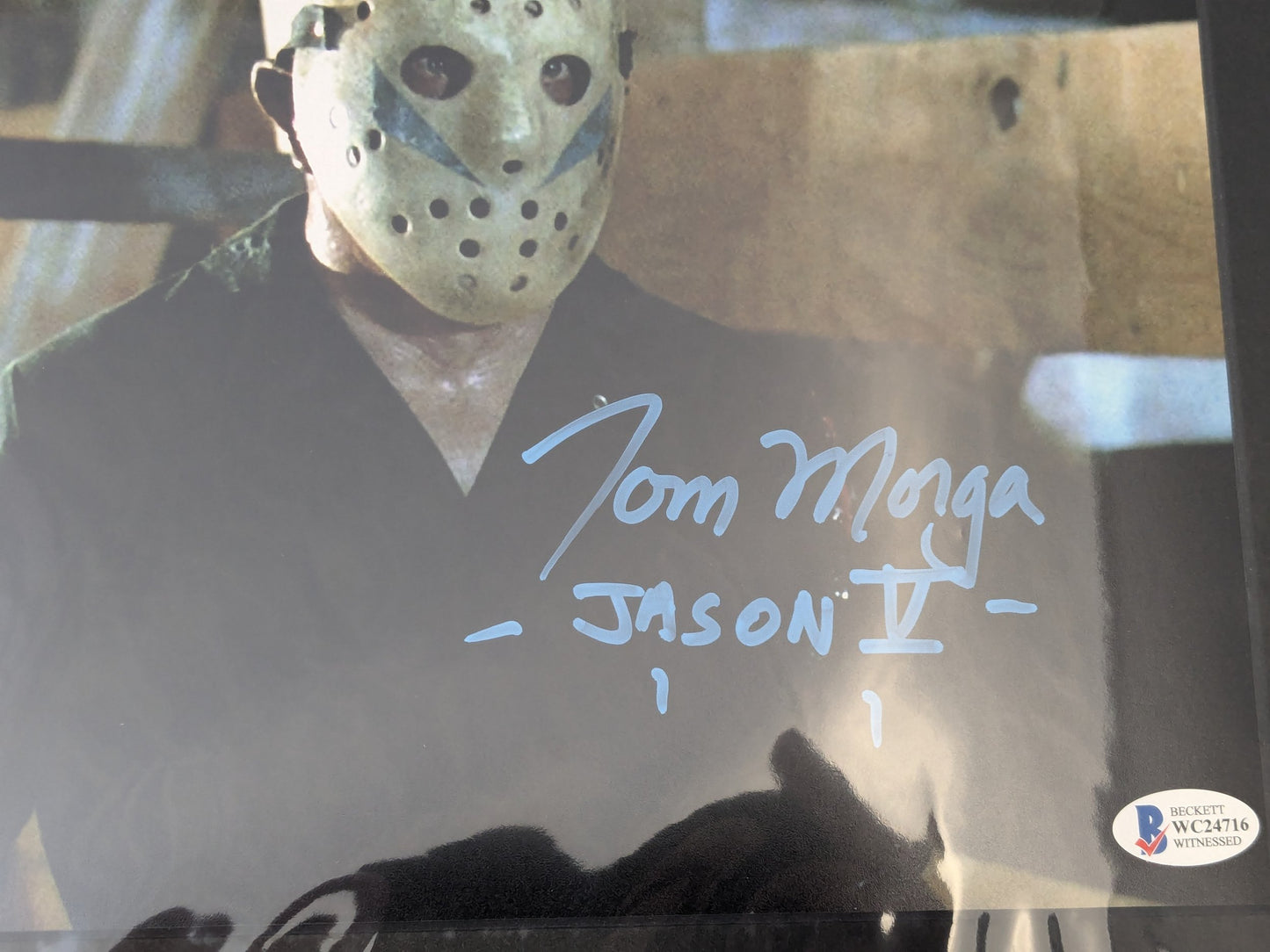 Tom Morga Signed 8x10 Friday the 13th 5 Matted Photo BAS Beckett COA