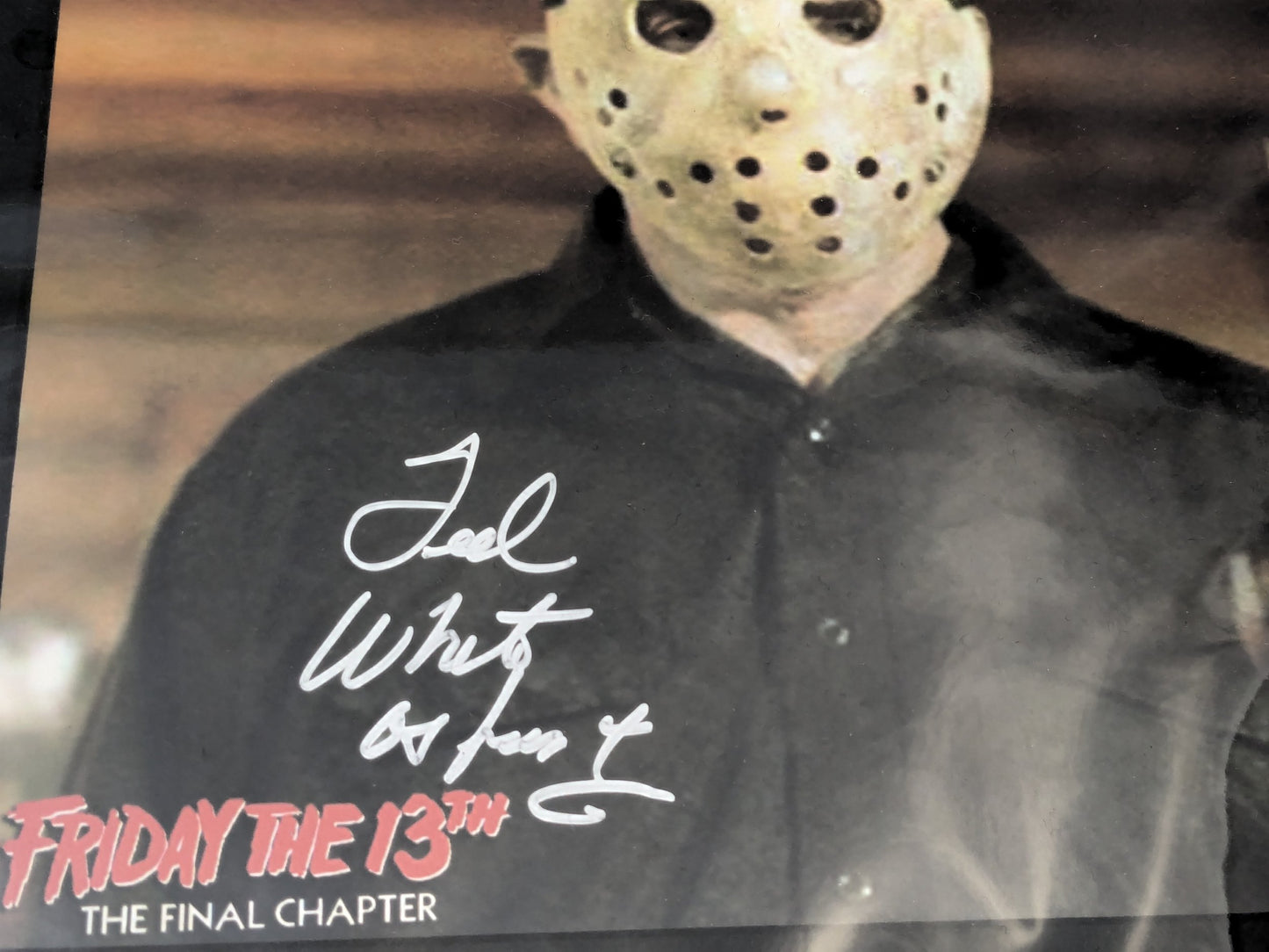 Ted White Signed 8x10 Friday the 13th 4 Matted Photo BAS Beckett COA