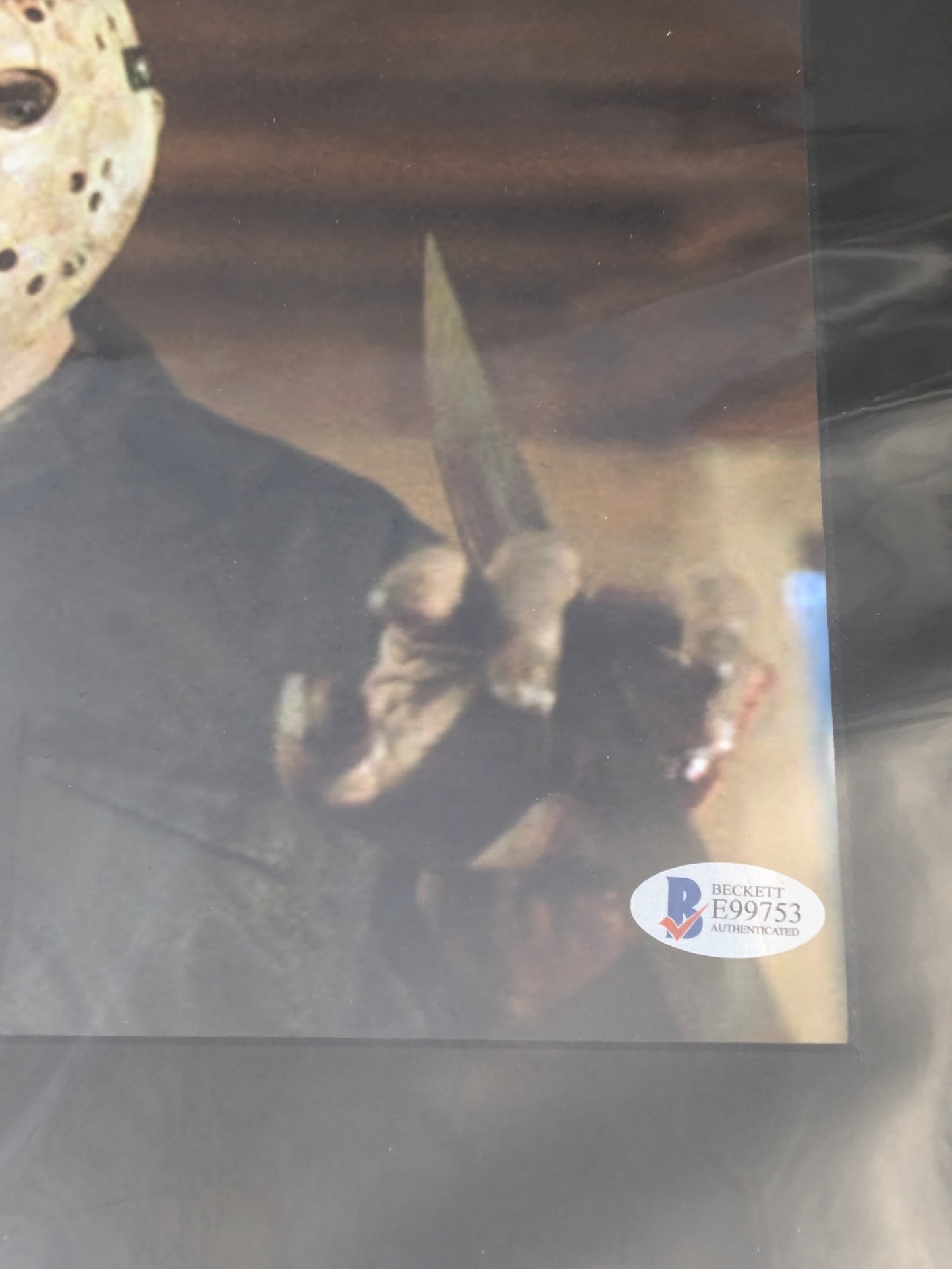 Ted White Signed 8x10 Friday the 13th 4 Matted Photo BAS Beckett COA
