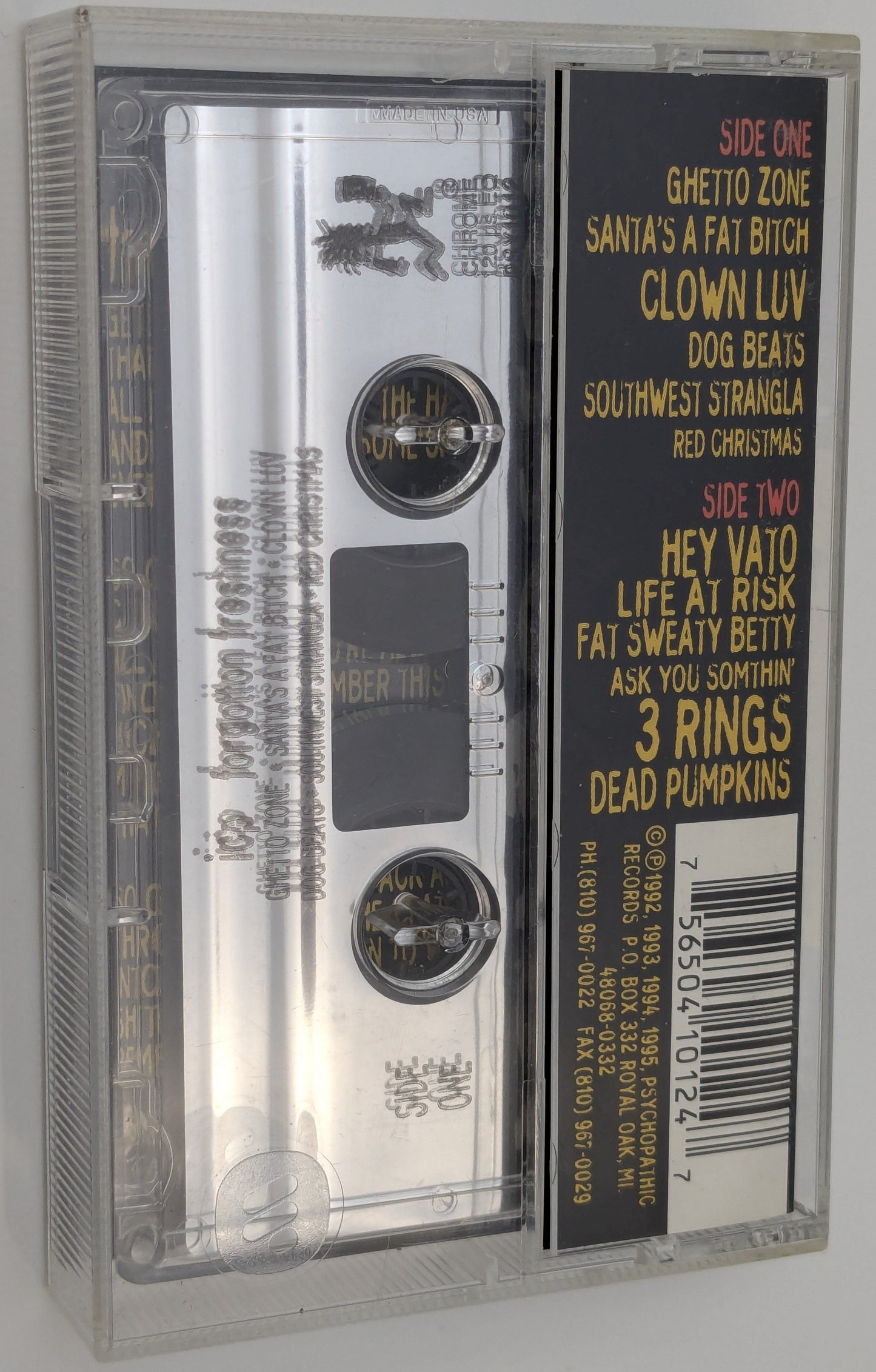 Insane Clown Posse Forgotten Freshness 1995 Cassette Tape ICP Detroit Rap