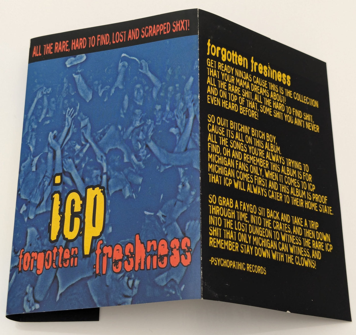 Insane Clown Posse Forgotten Freshness 1995 Cassette Tape ICP Detroit Rap
