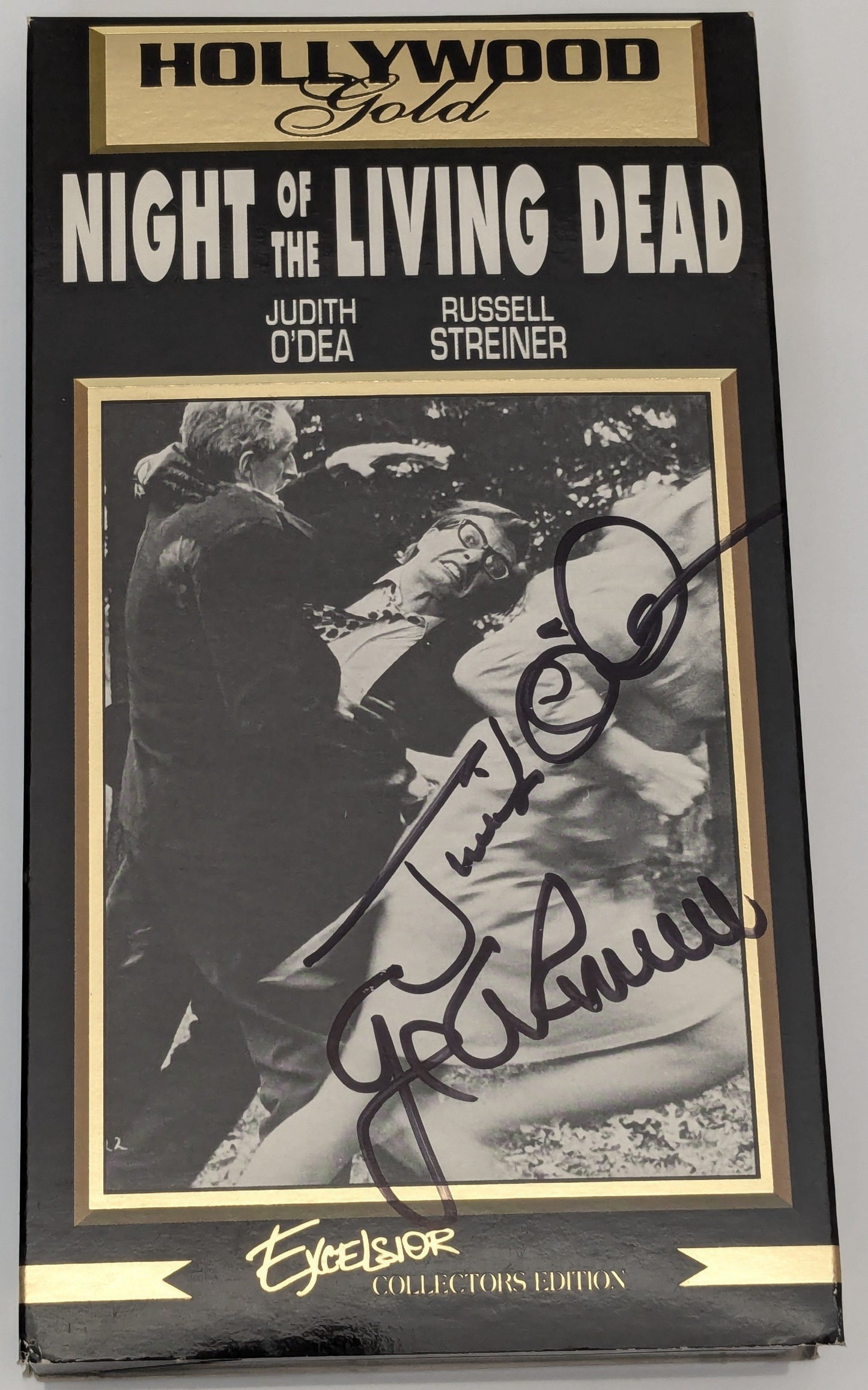 George A Romero & Judith O'Dea Signed Night of the Living Dead VHS