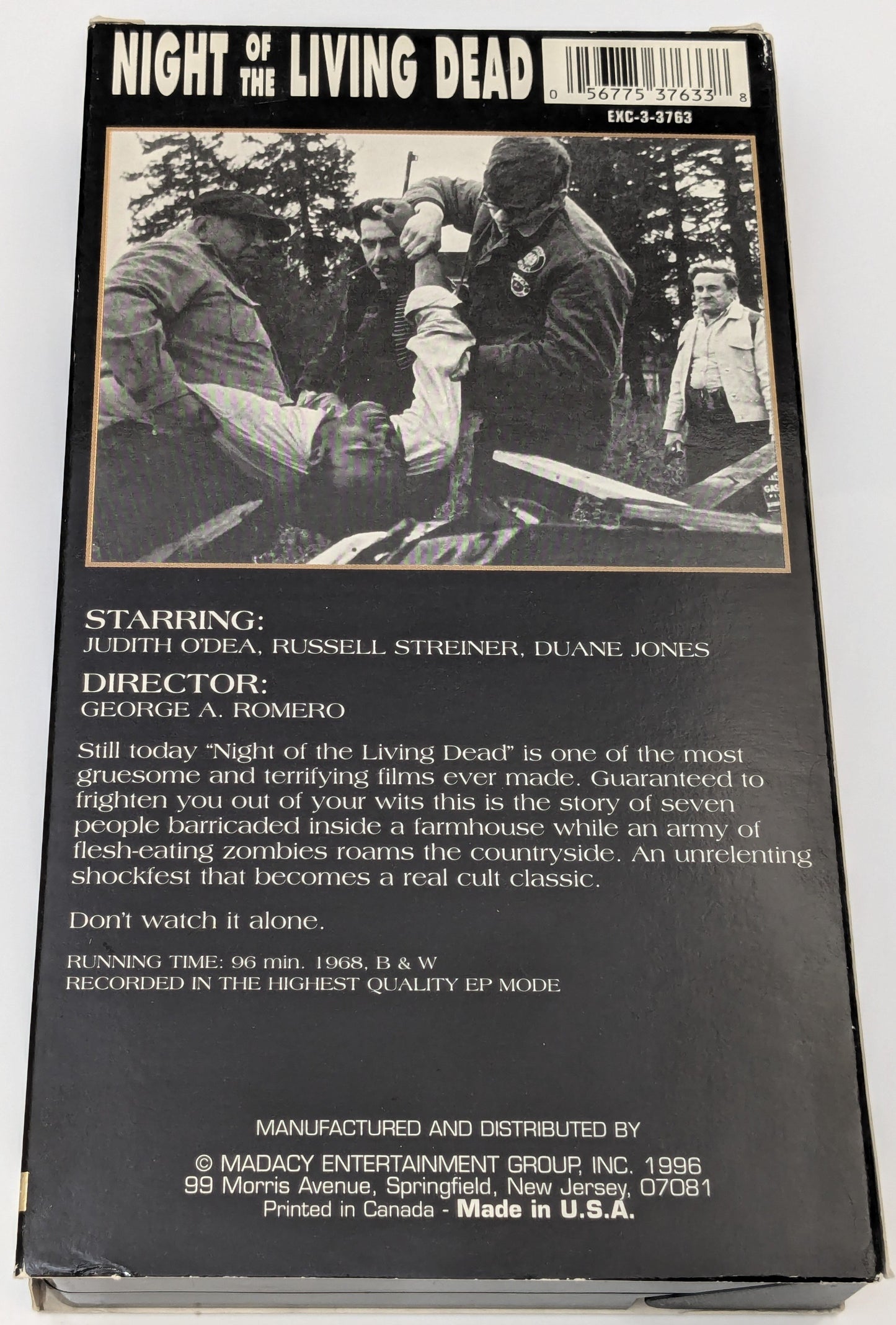 George A Romero & Judith O'Dea Signed Night of the Living Dead VHS