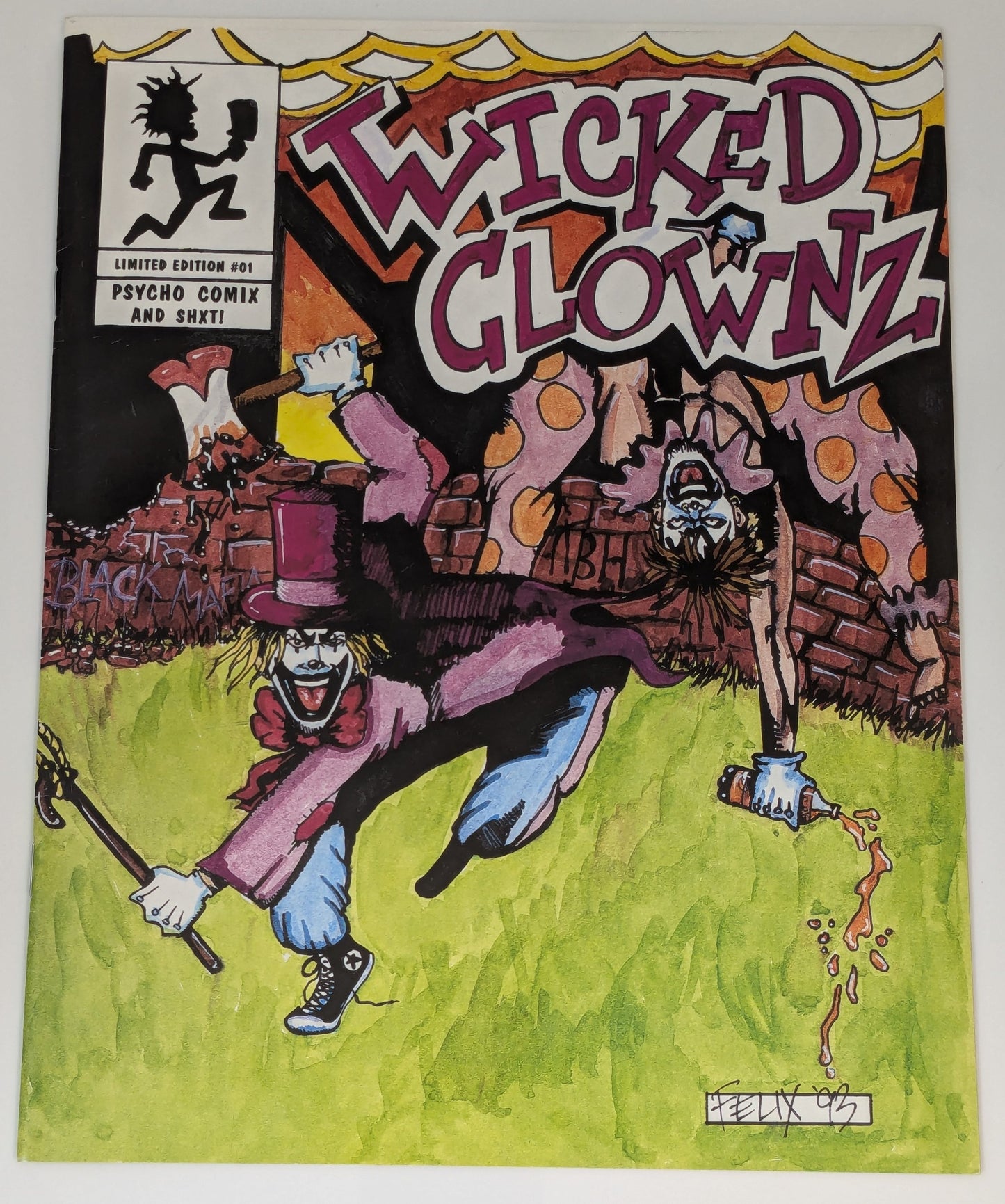 Insane Clown Posse Wicked Clownz Comic Book Original Riddle Box Ad