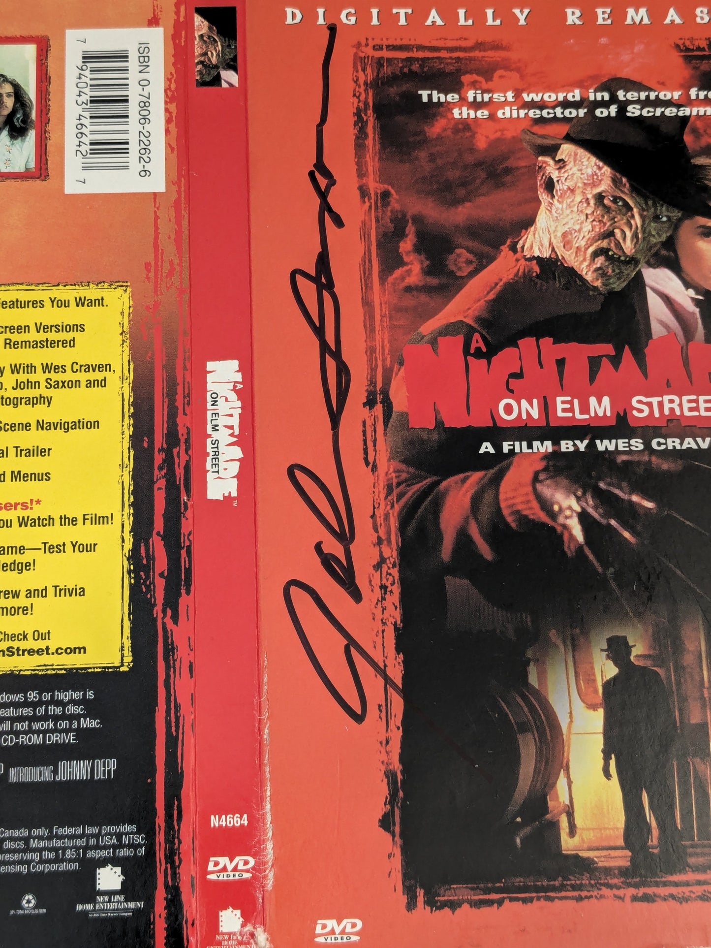 John Saxon Signed DVD Cover Nightmare on Elm Street