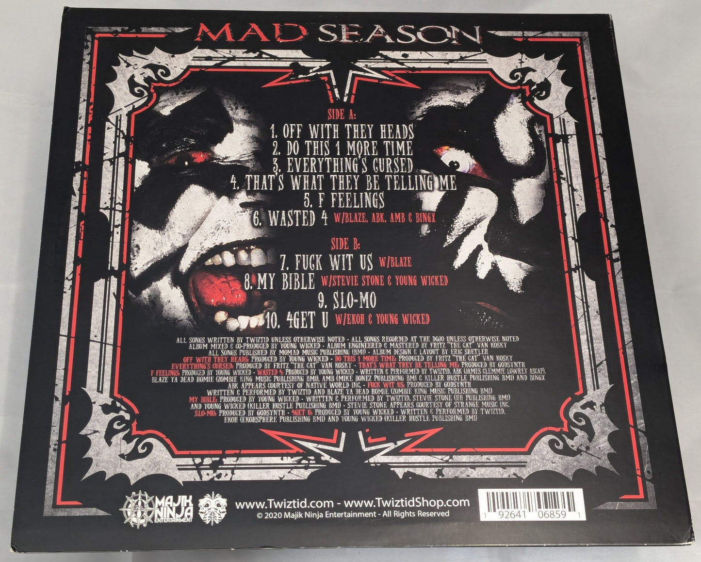 Twiztid Mad Season 12" Vinyl Signed