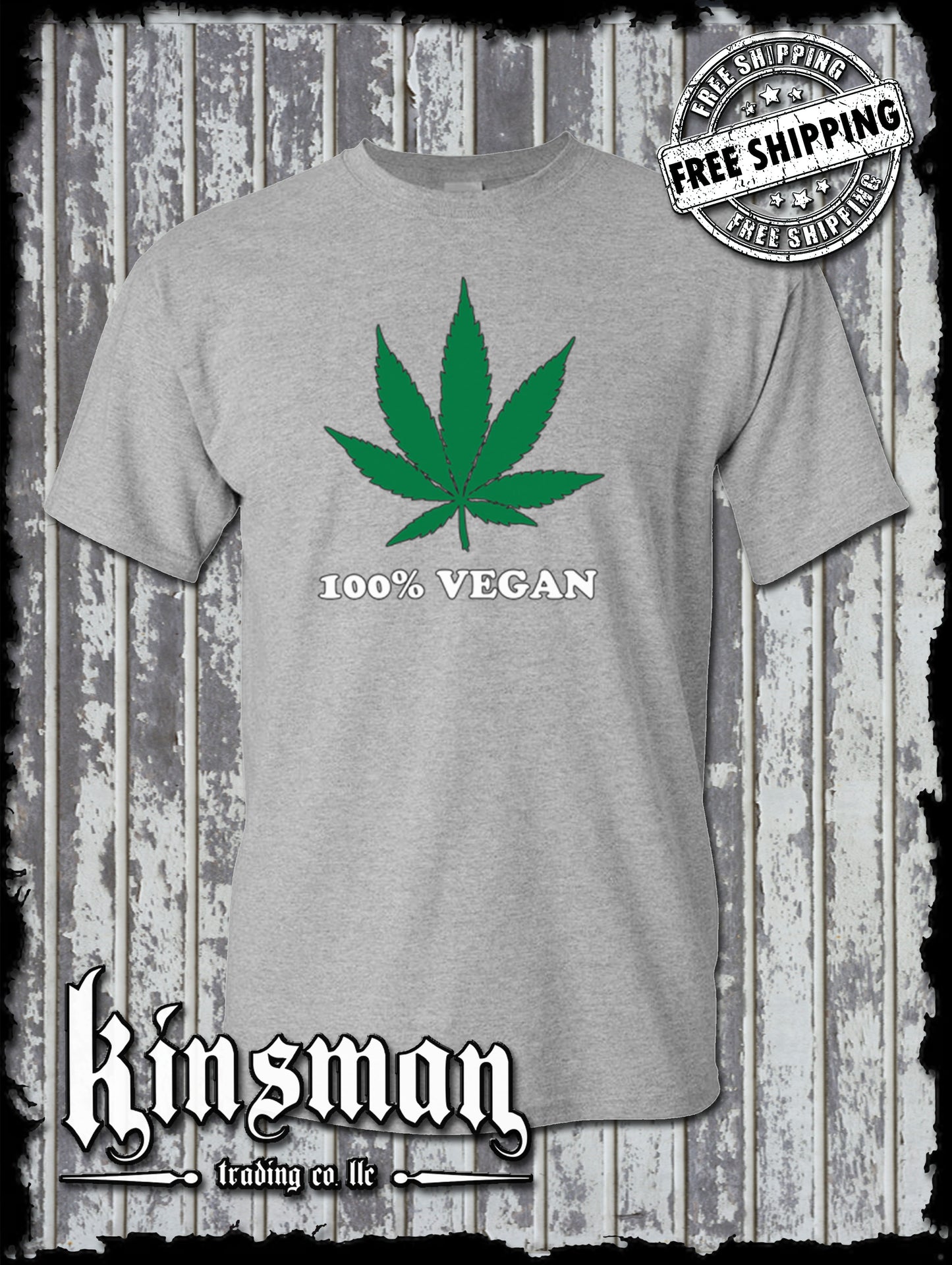100% Vegan Marijuana Pot Leaf T-Shirt Weed Cannabis 420 Tee
