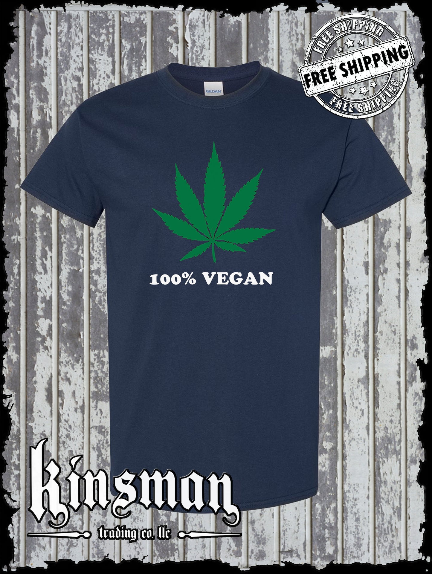 100% Vegan Marijuana Pot Leaf T-Shirt Weed Cannabis 420 Tee