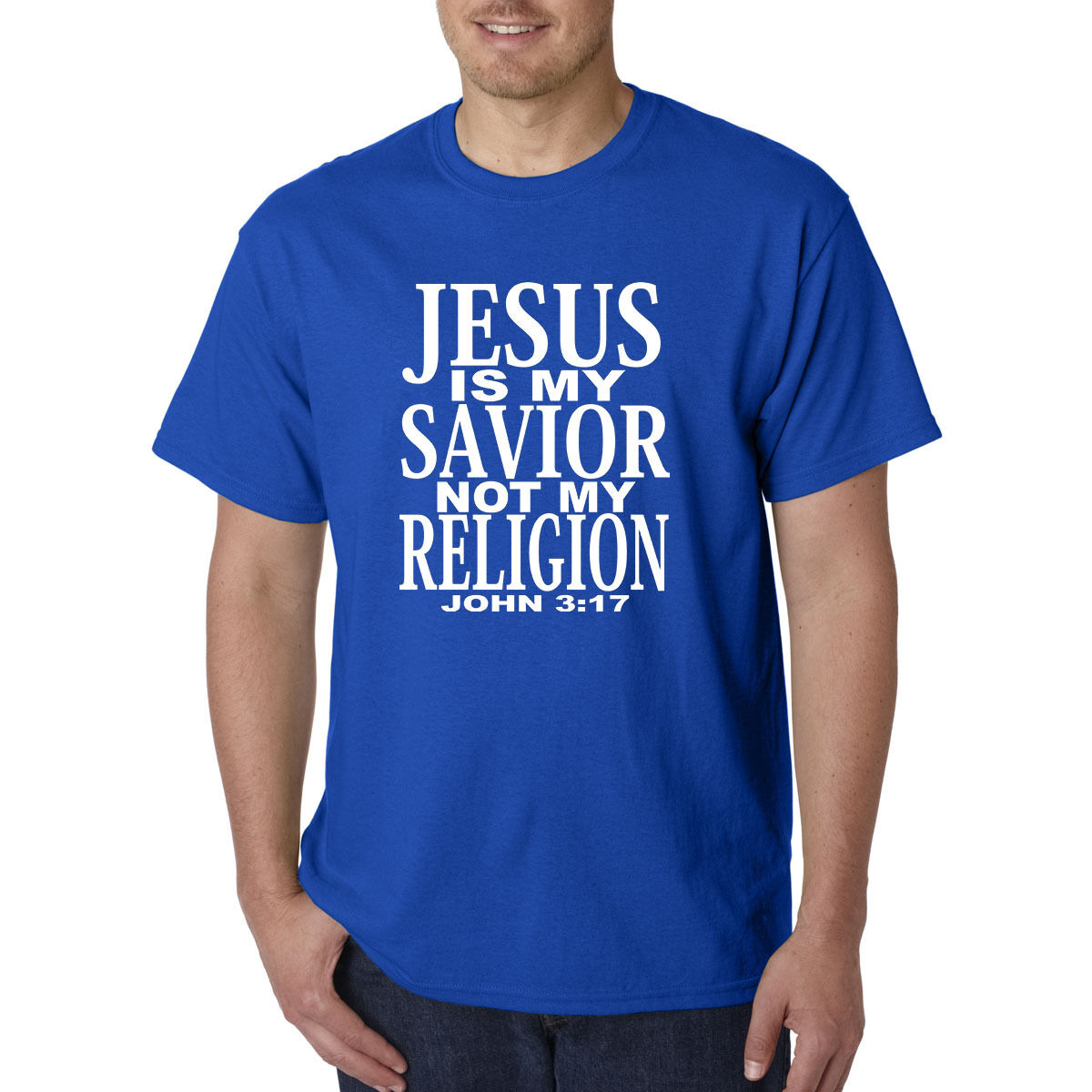 JESUS Is My SAVIOR Not My RELIGION T-Shirt - Christian Catholic God Saves