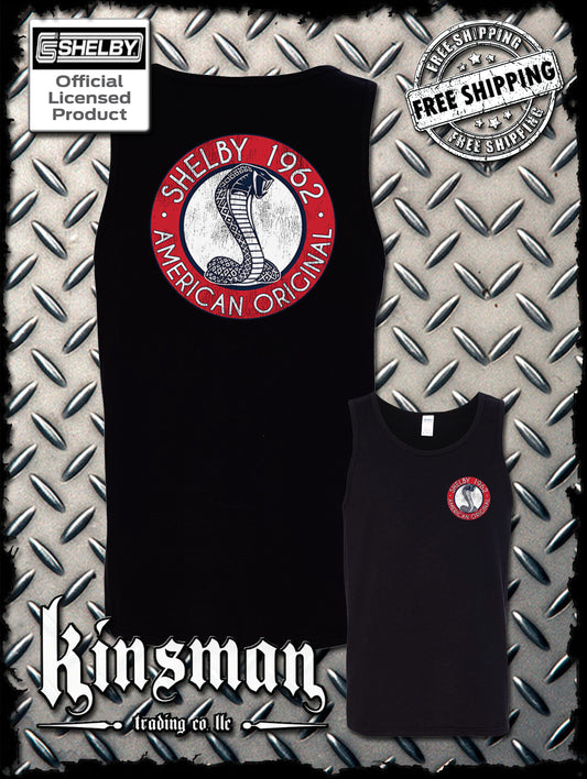 Carroll Shelby 1962 Circle Cobra Logo 2-Sided Tank Top T-Shirt