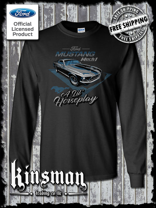 1969 Mustang Mach 1 A Lil' Horseplay Long Sleeve T-Shirt