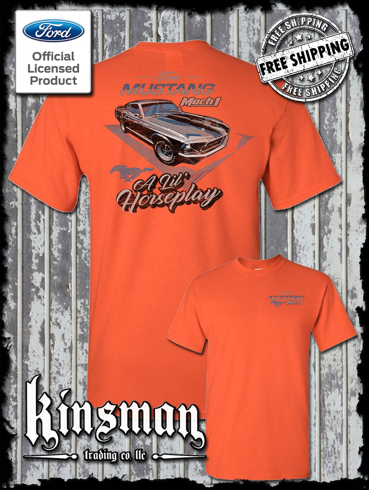 1969 Mustang Mach 1 A Lil' Horseplay 2-Sided T-Shirt