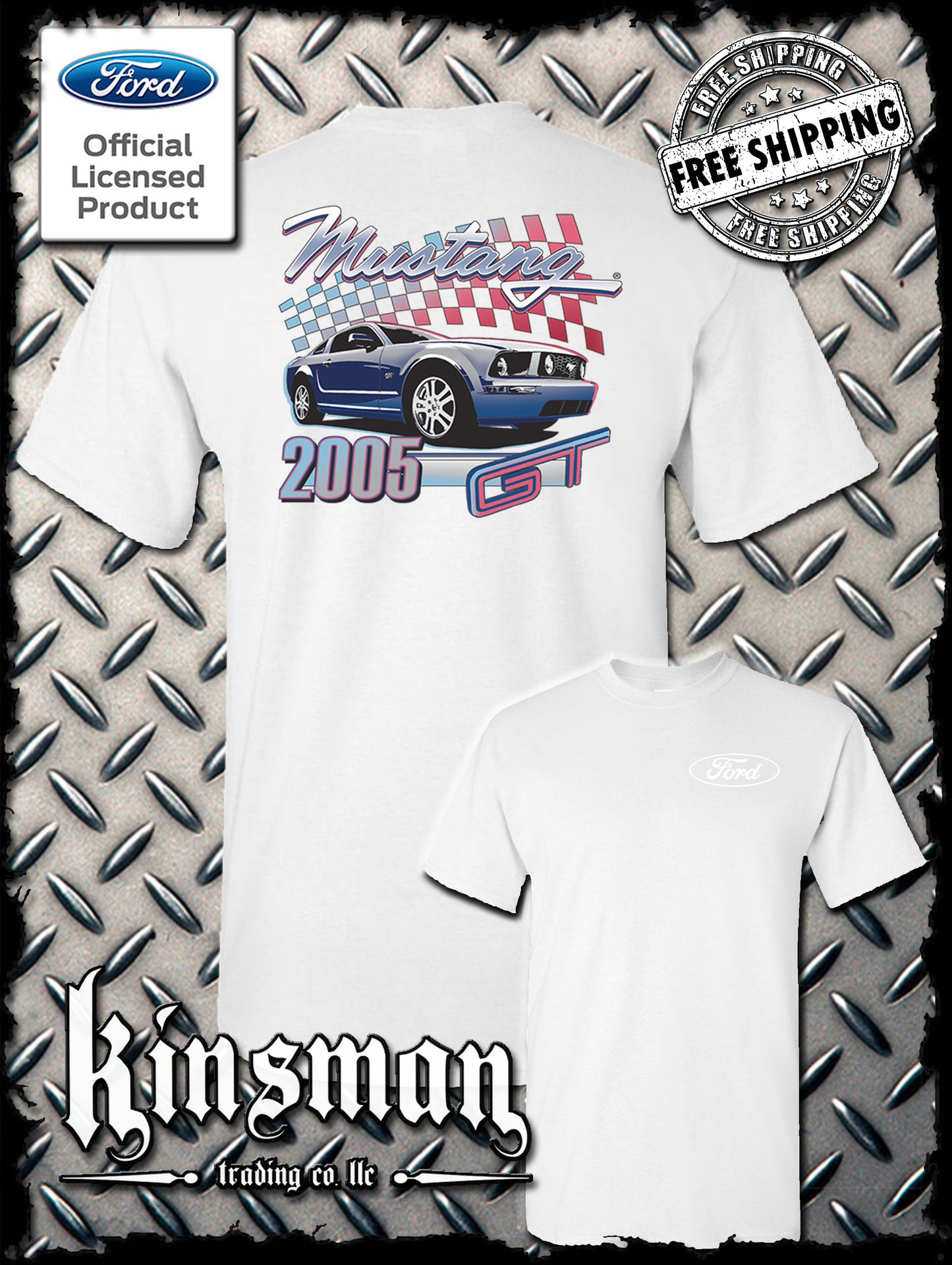 2005 Ford Mustang GT 2-Sided T-Shirt / Carrol Shelby Cobra
