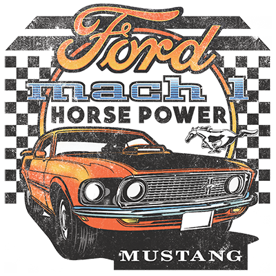 Ford Mustang Mach 1 Horsepower Long Sleeve T-Shirt - Official Licensed Product
