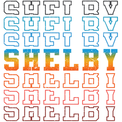 Carroll Shelby Repeating Logo 2-Sided Hoodie / Sweatshirt Ford Mustang