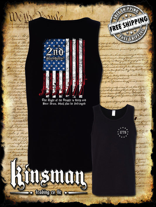 2nd Amendment Script 2-Sided Tank Top T-Shirt - Keep & Bear Firearms Not Infringed