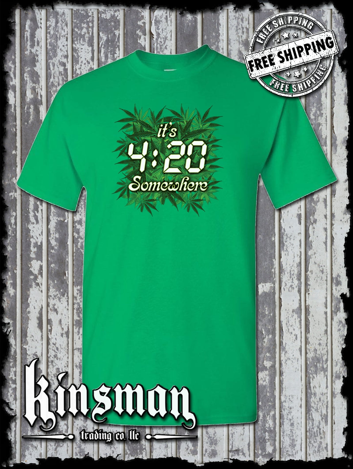 It's 420 Somewhere Weed Pot Leaf Marijuana Cannabis T-Shirt