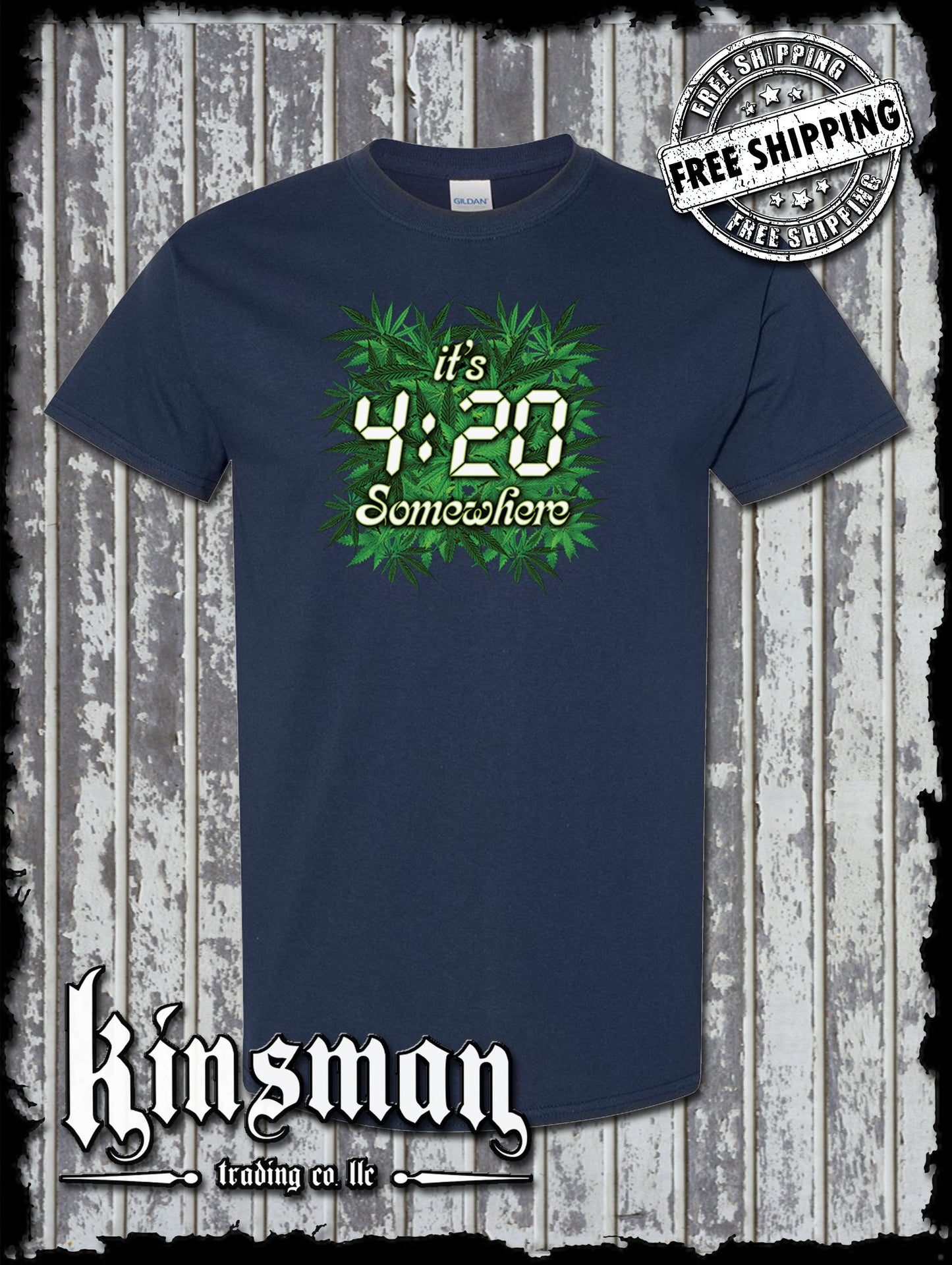 It's 420 Somewhere Weed Pot Leaf Marijuana Cannabis T-Shirt