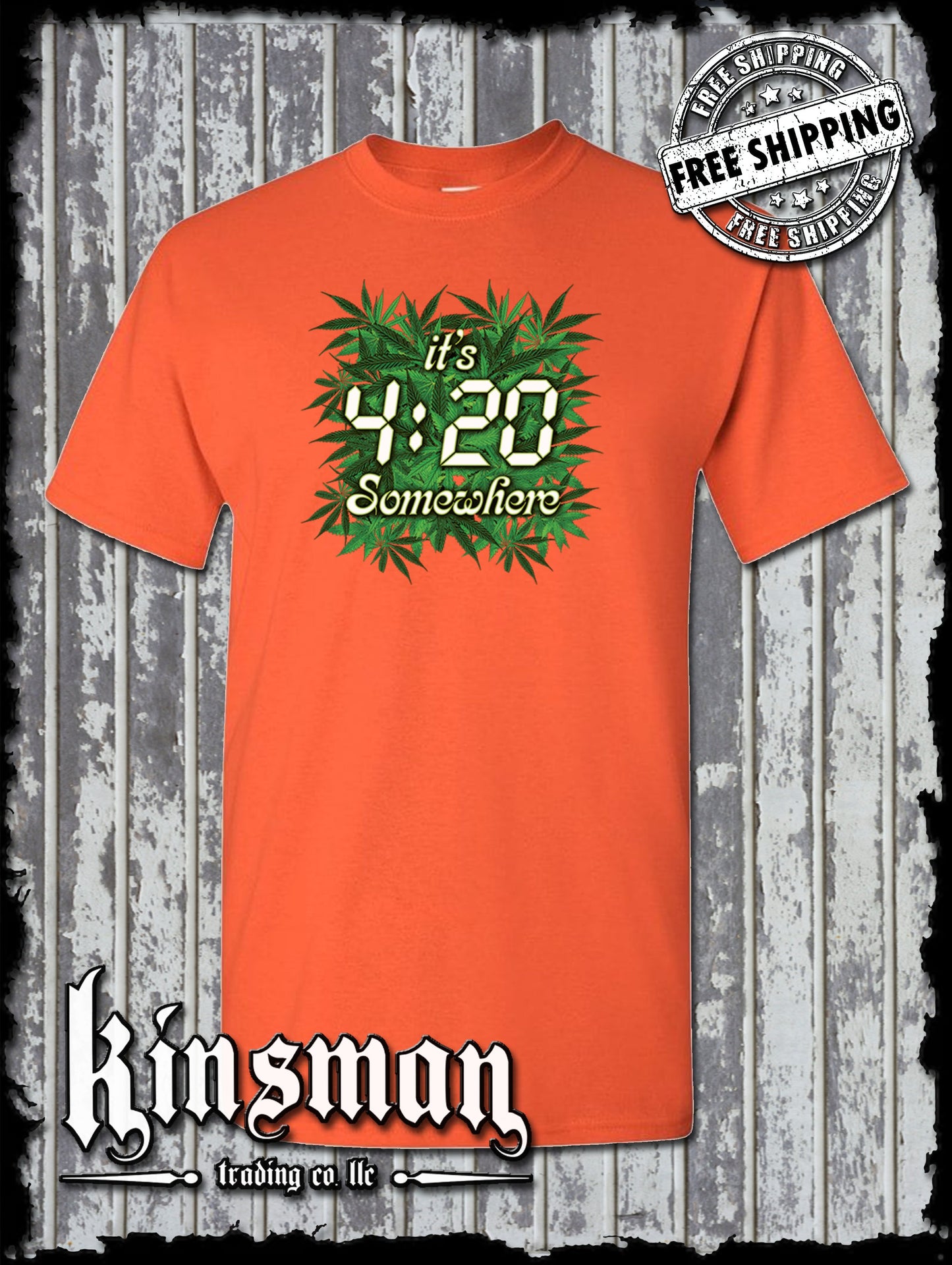It's 420 Somewhere Weed Pot Leaf Marijuana Cannabis T-Shirt