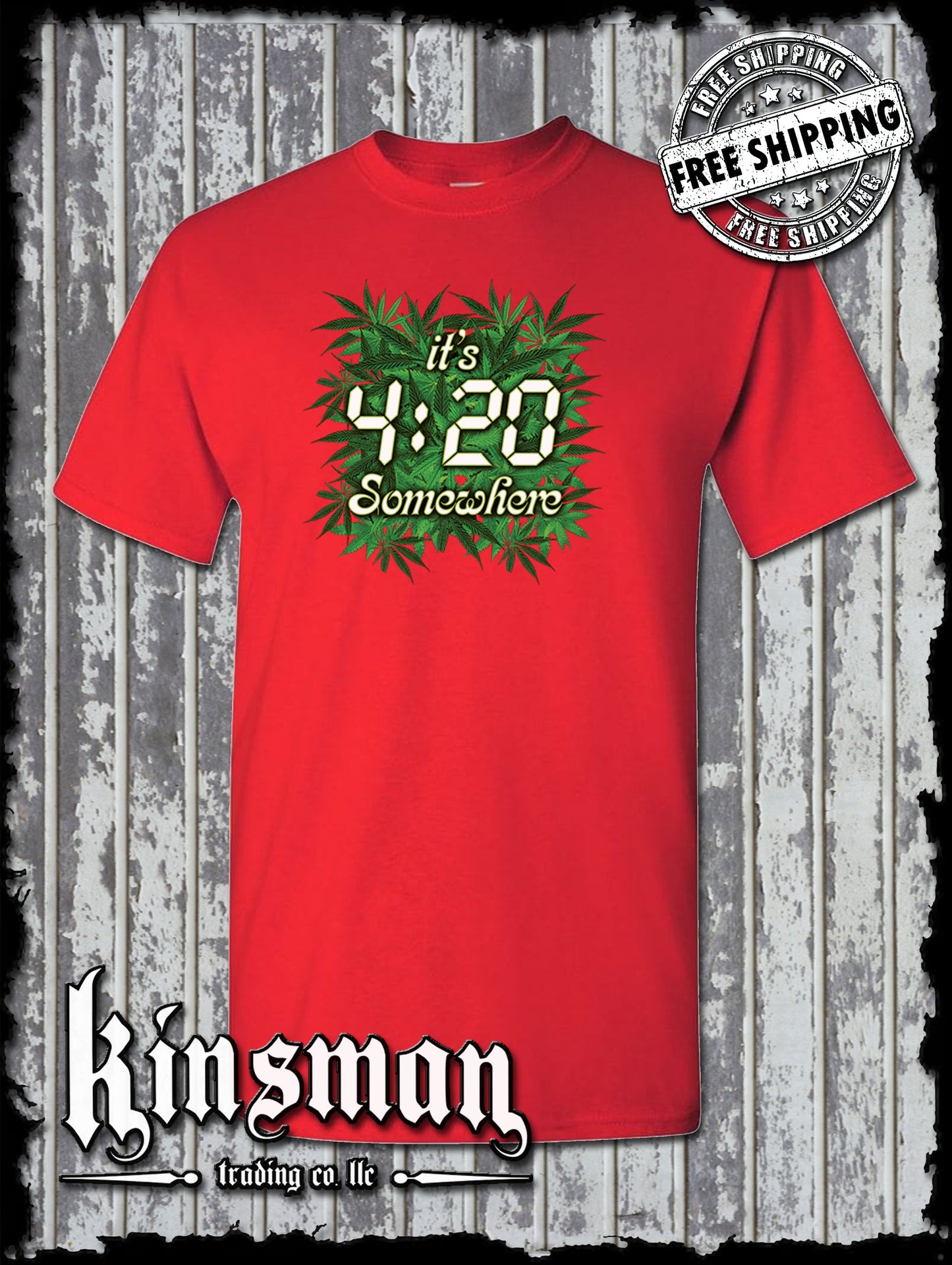 It's 420 Somewhere Weed Pot Leaf Marijuana Cannabis T-Shirt