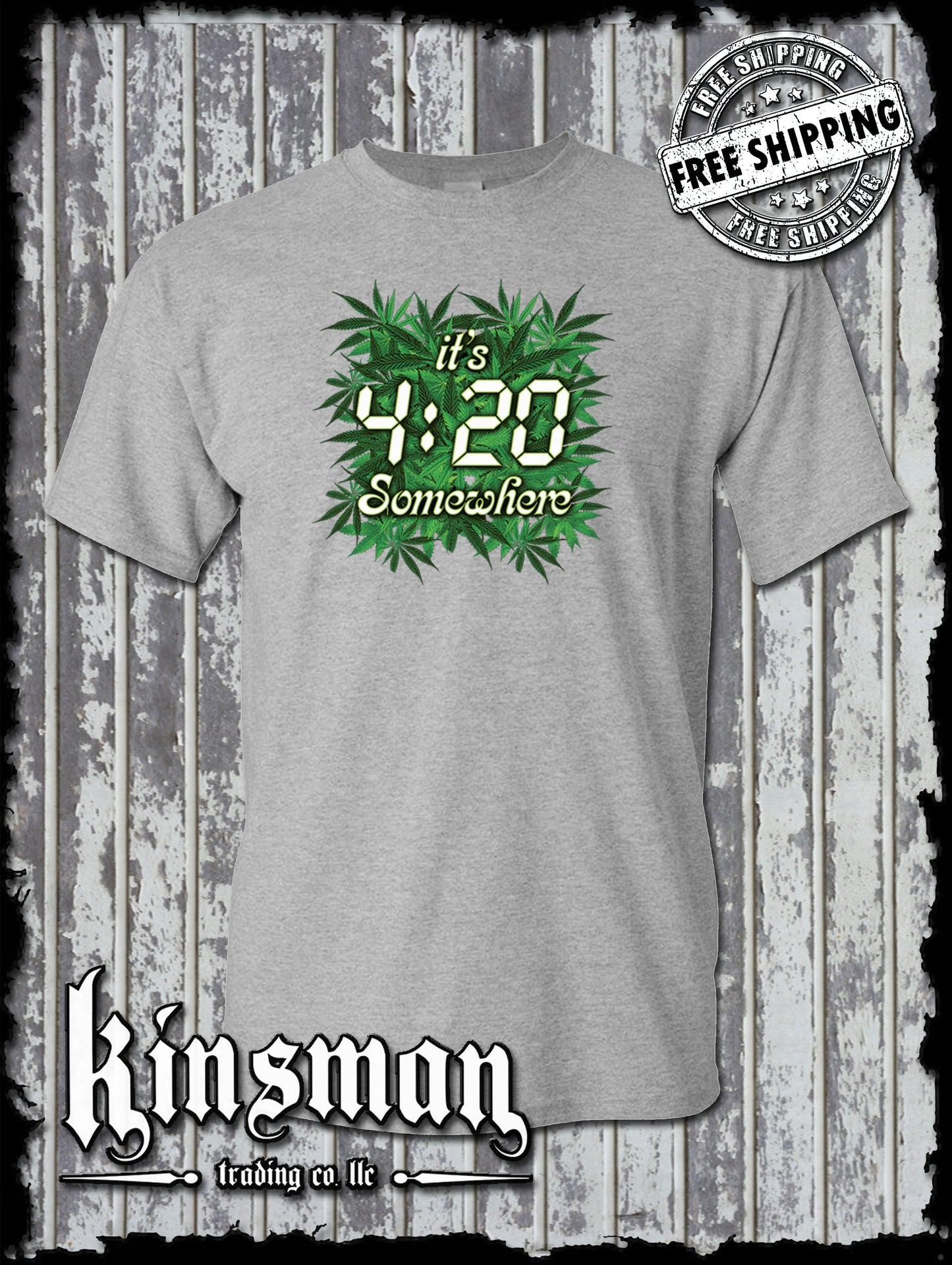 It's 420 Somewhere Weed Pot Leaf Marijuana Cannabis T-Shirt