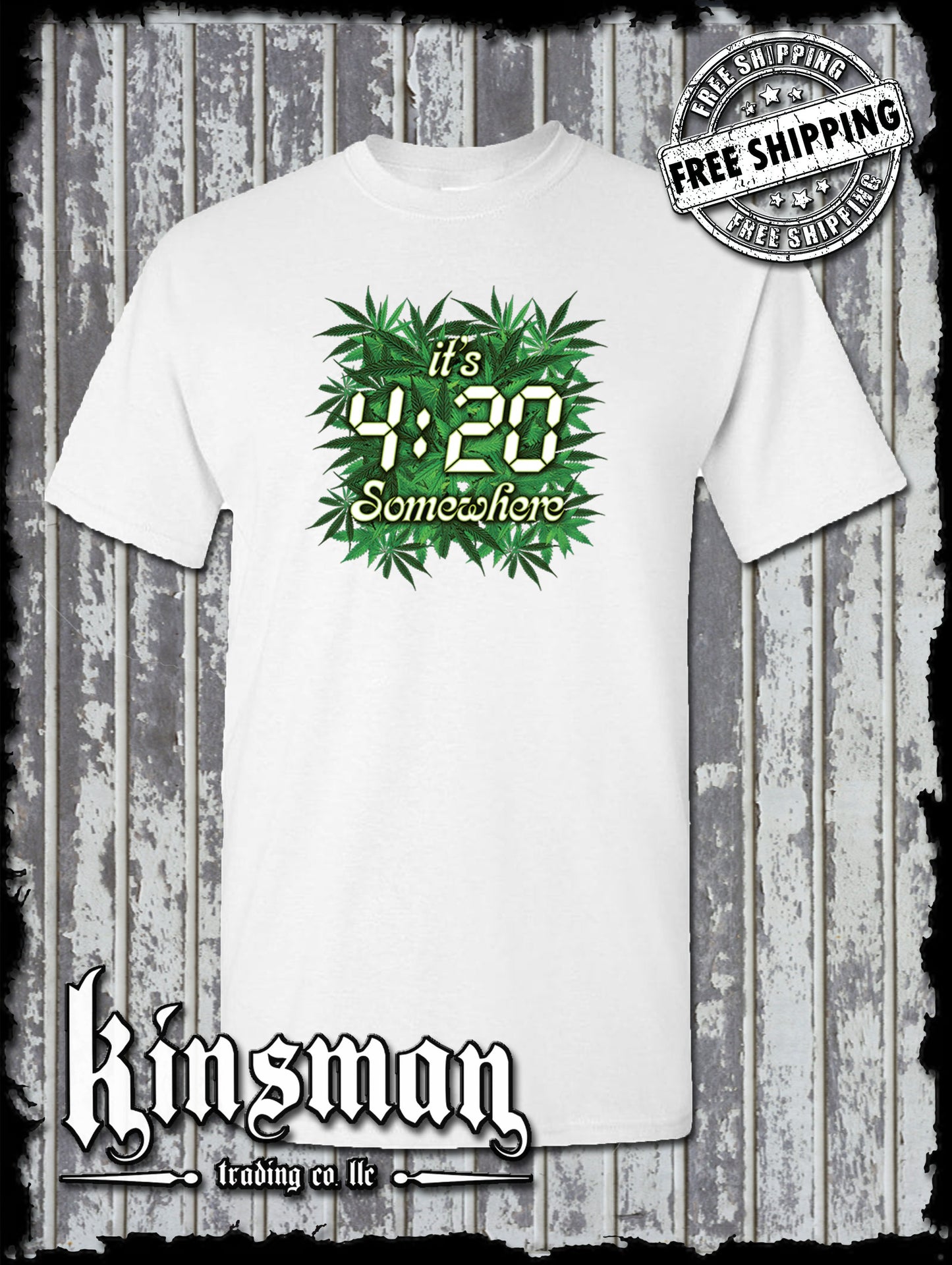 It's 420 Somewhere Weed Pot Leaf Marijuana Cannabis T-Shirt