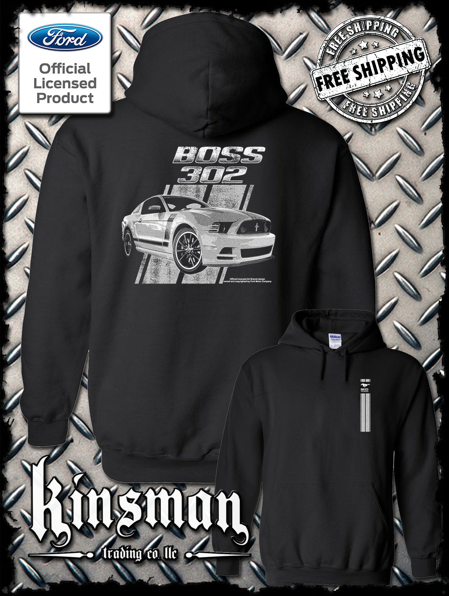 Ford Boss 302 Mustang 50 Years Hoodie / Sweatshirt - Official Licensed Product