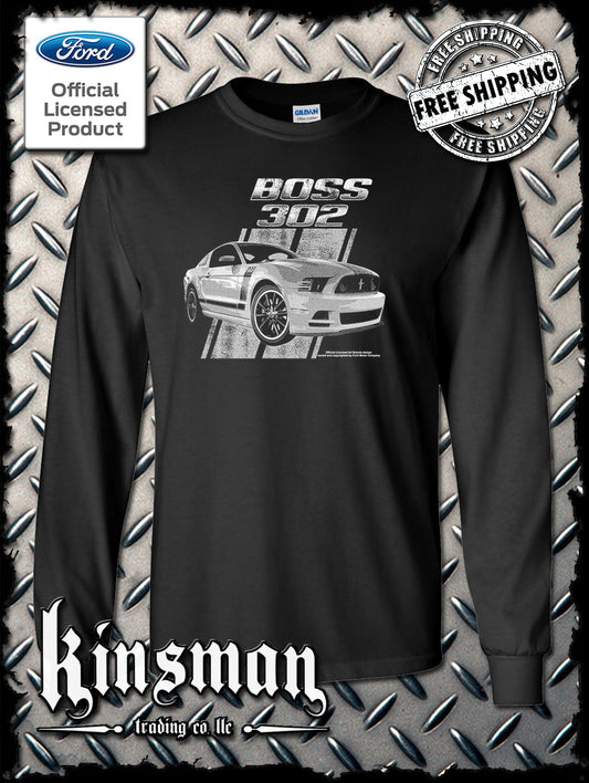 Ford Boss 302 Mustang 50 Years Long Sleeve T-Shirt - Official Licensed Product