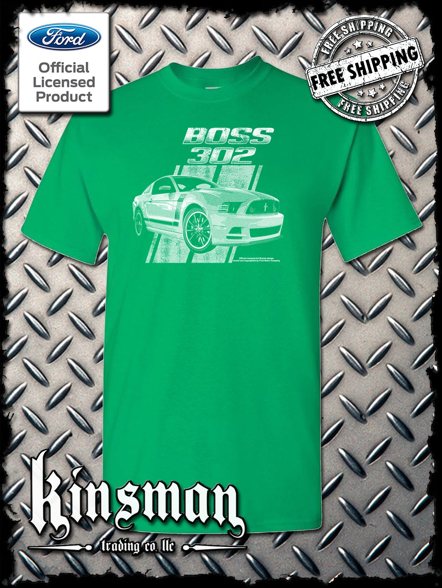 Ford Boss 302 Mustang 50 Years T-Shirt - Official Licensed Product