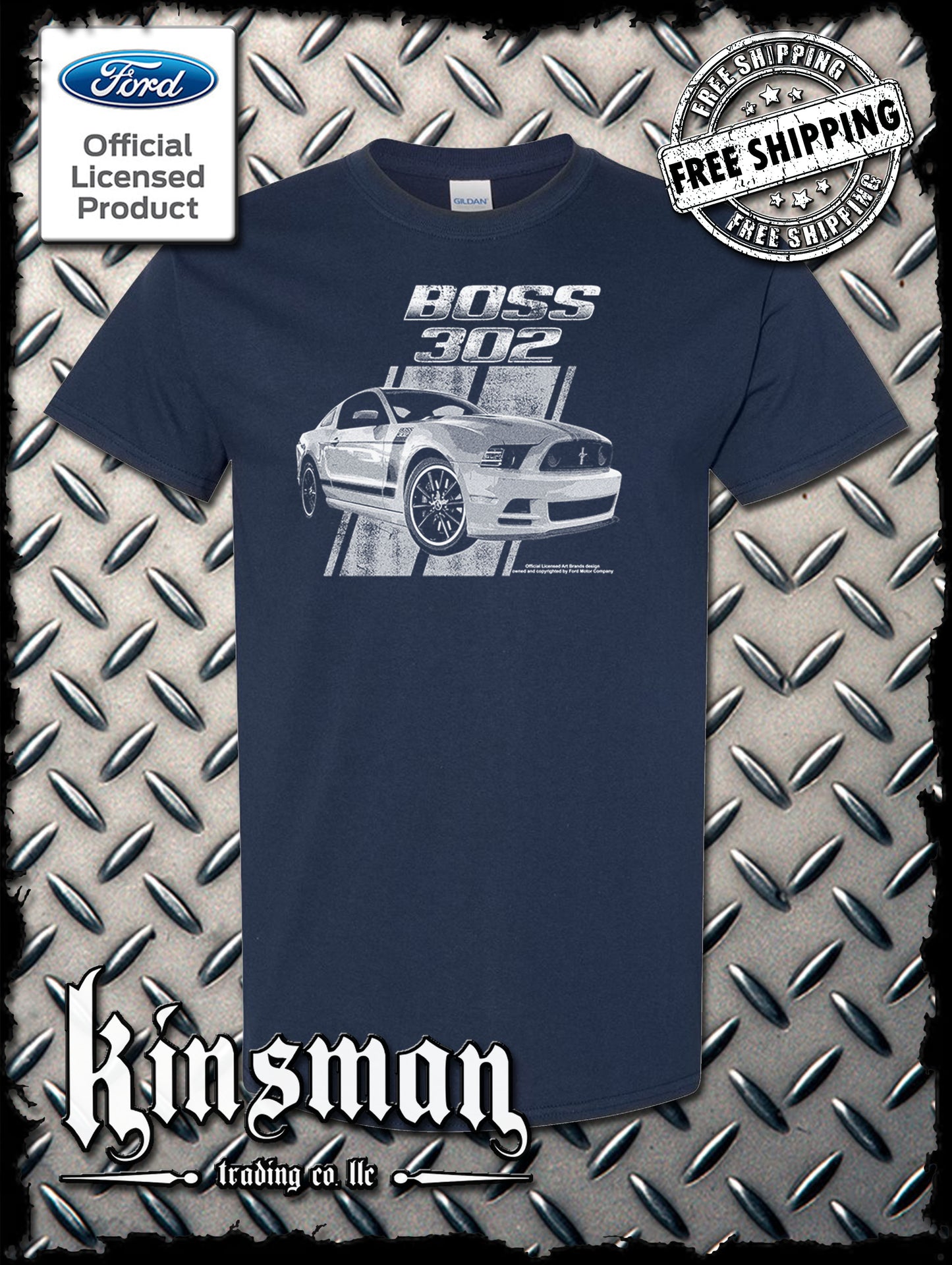 Ford Boss 302 Mustang 50 Years T-Shirt - Official Licensed Product