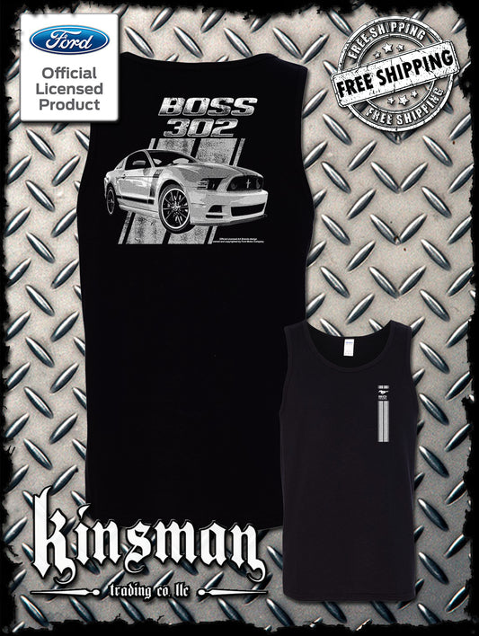 Ford Boss 302 Mustang 50 Years 2-Sided Tank Top T-Shirt - Official Licensed Product