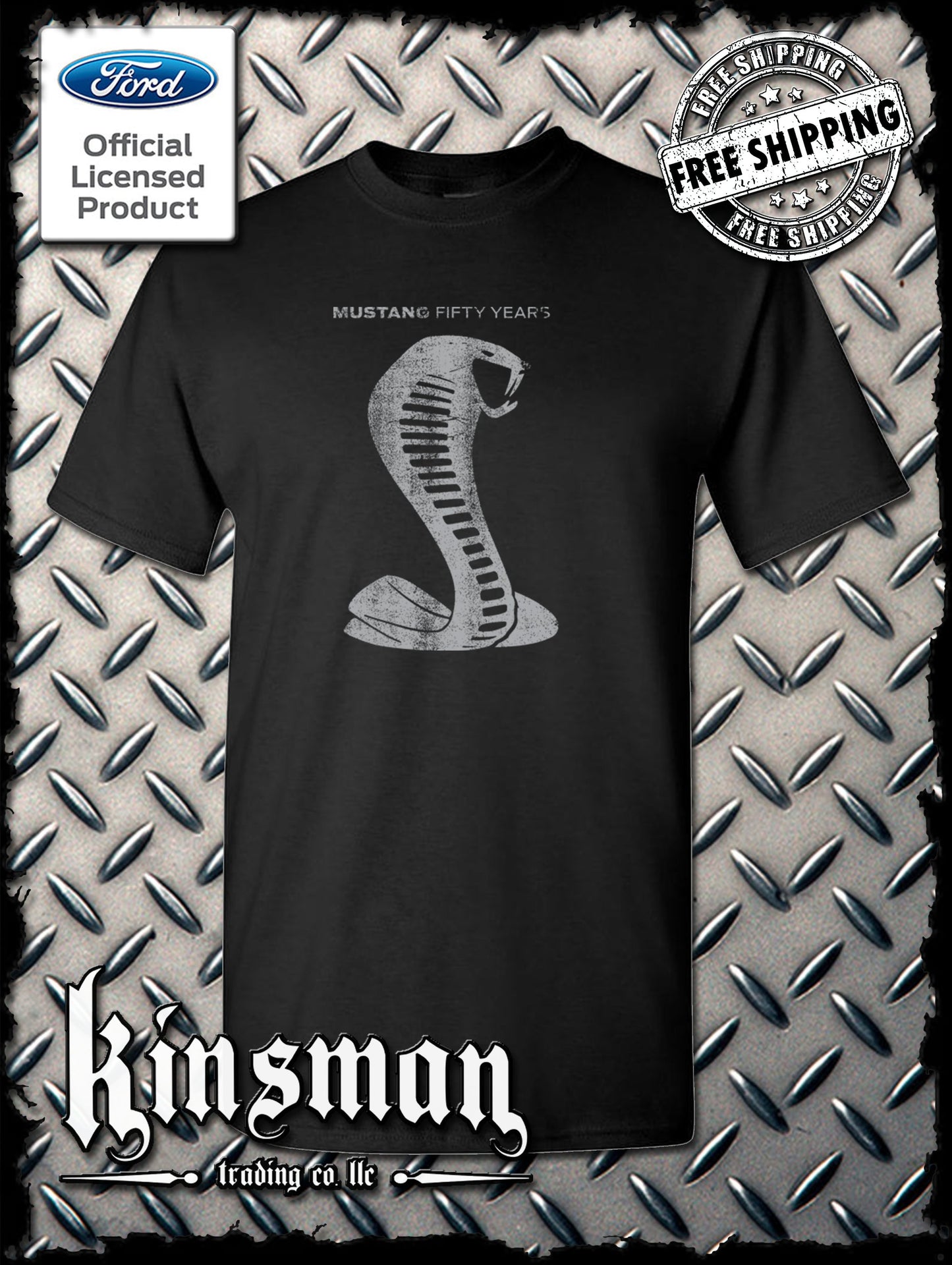 Ford Mustang / Carroll Shelby Cobra 50 Years T-Shirt