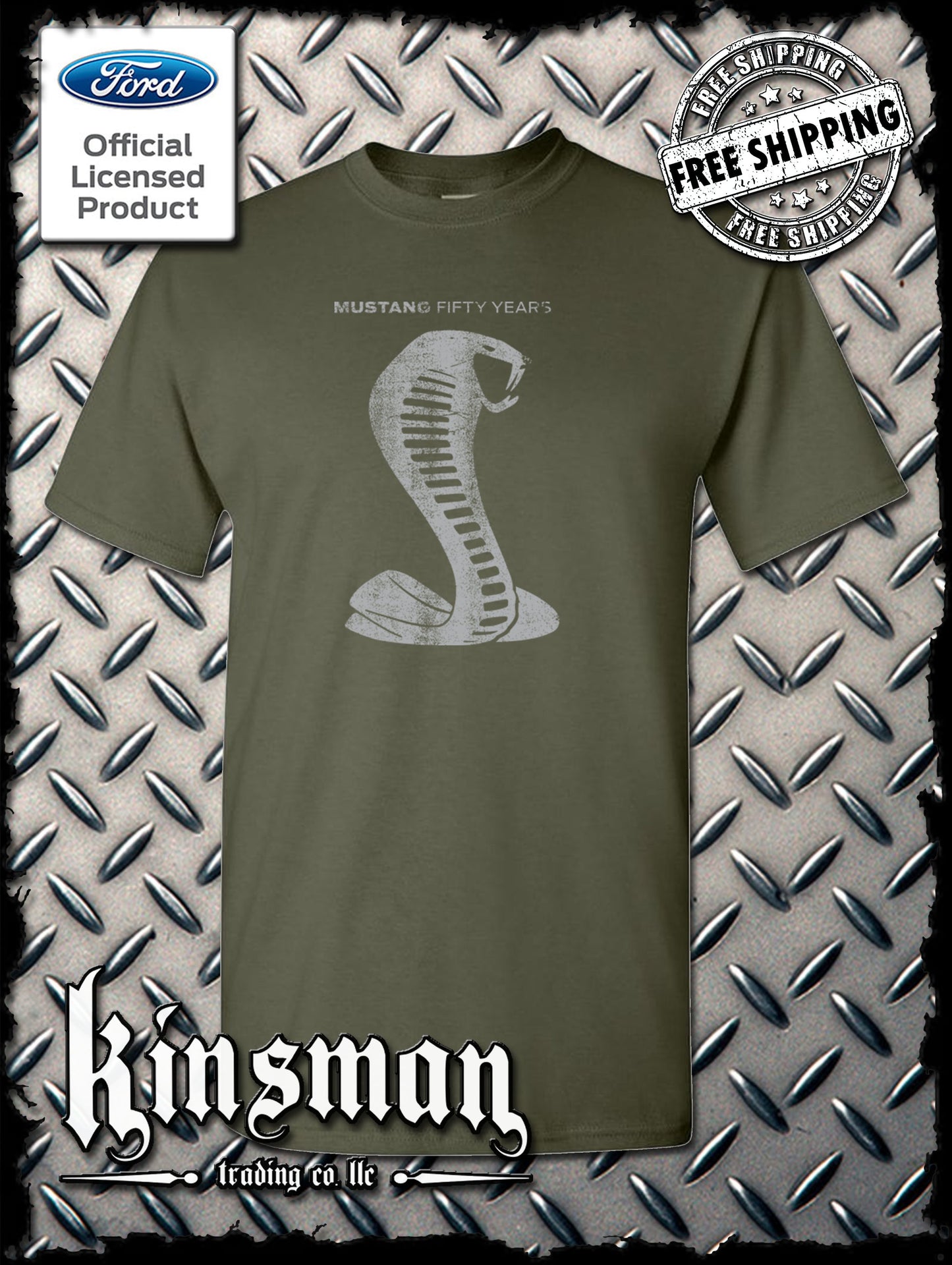 Ford Mustang / Carroll Shelby Cobra 50 Years T-Shirt