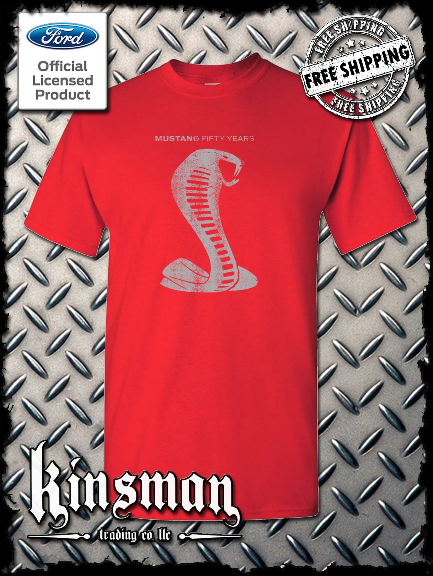 Ford Mustang / Carroll Shelby Cobra 50 Years T-Shirt