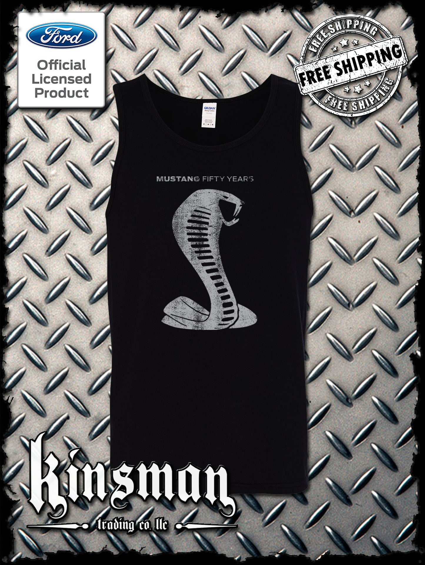 Ford Mustang / Carroll Shelby Cobra 50 Years Tank Top T-Shirt