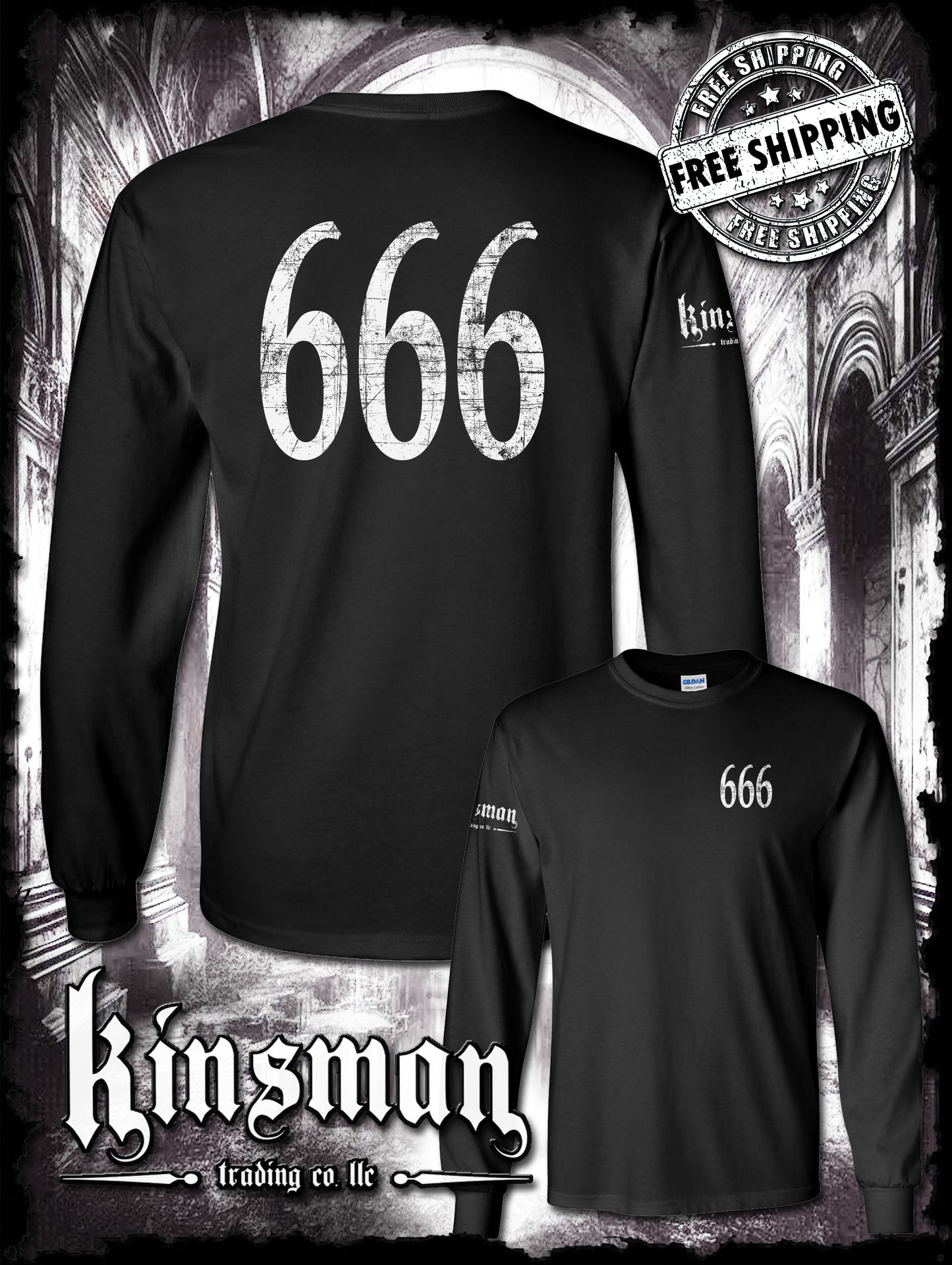 666 2-Sided Long Sleeve T-Shirt